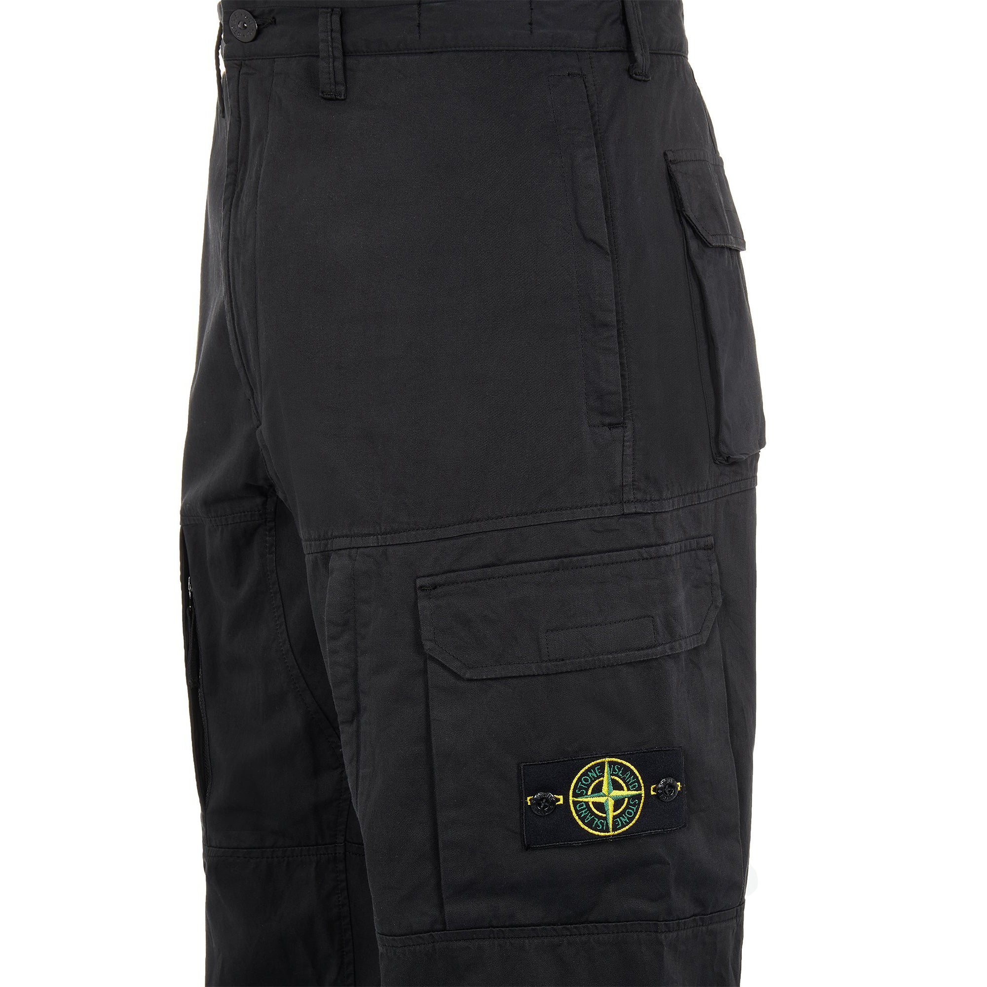 Stone Island Mens Stretch Cotton Pants Black - Image 3