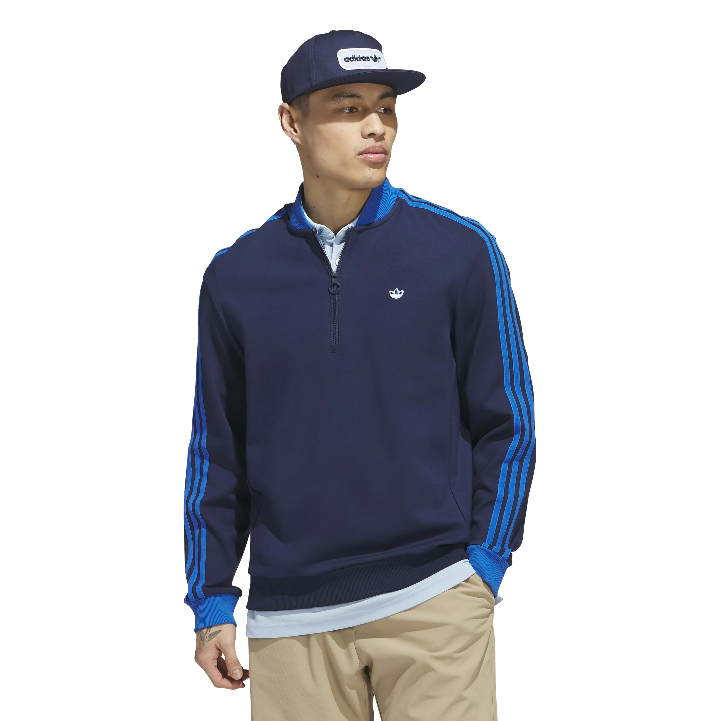 Adidas Golf Originals 3-Stripes 1/4 Zip Sweatshirt - Image 2