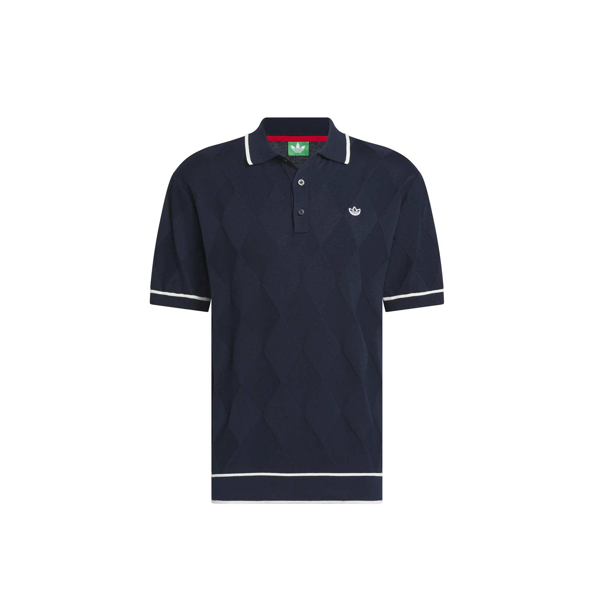 Adidas Golf Originals Argyle Knit Polo Shirt