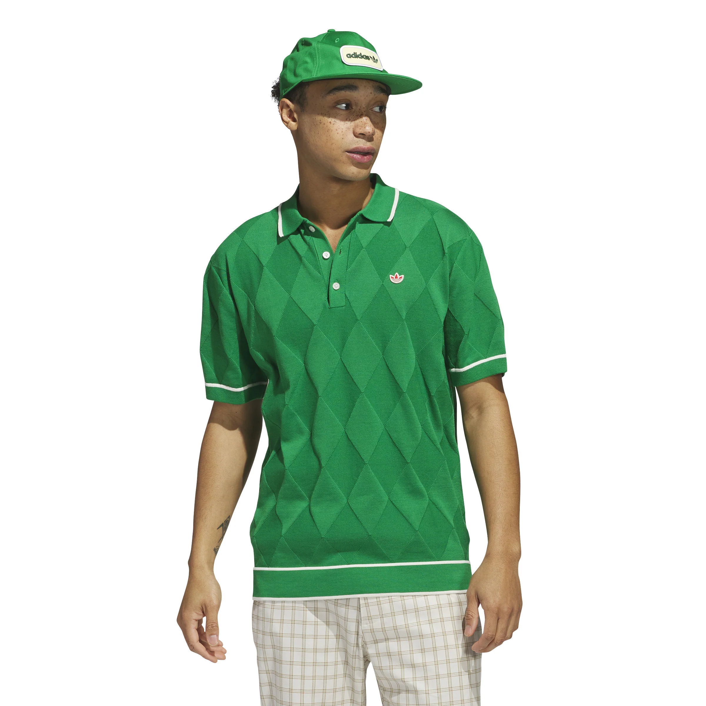 Adidas Golf Originals Argyle Knit Polo Shirt - Image 2