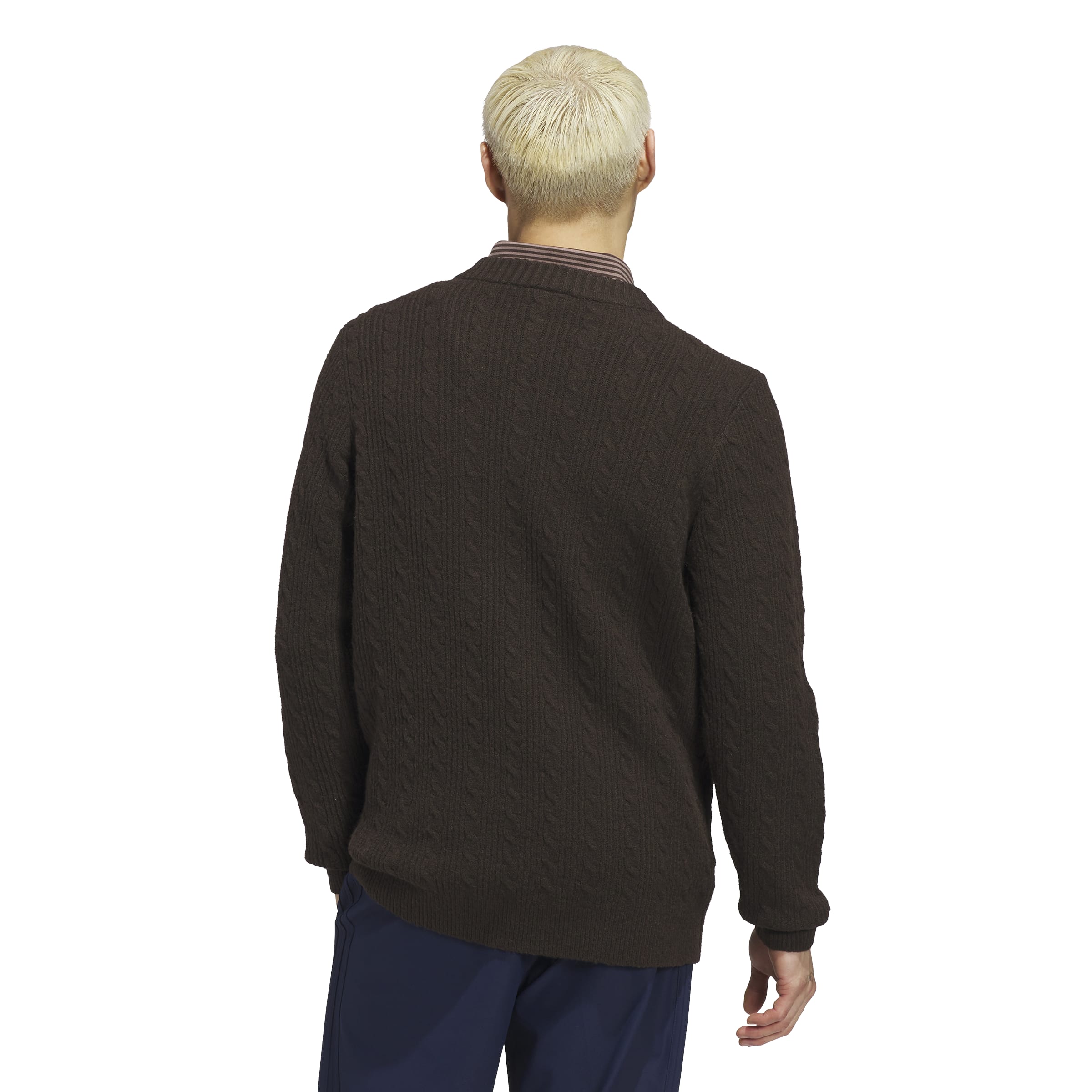Adidas Golf Mens Originals Cableknit Sweatshirt - Image 3