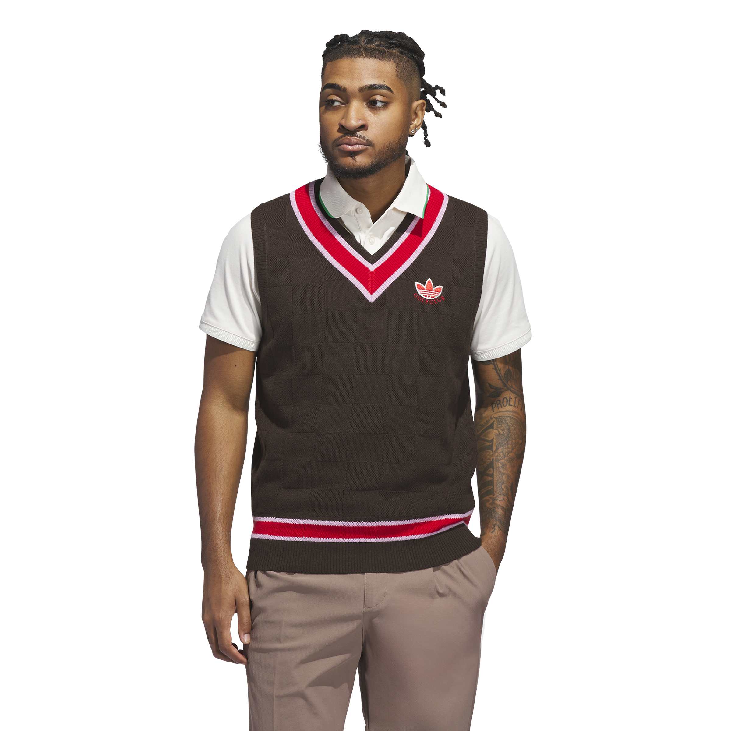 Adidas Golf Mens Originals Knit Vest - Image 2