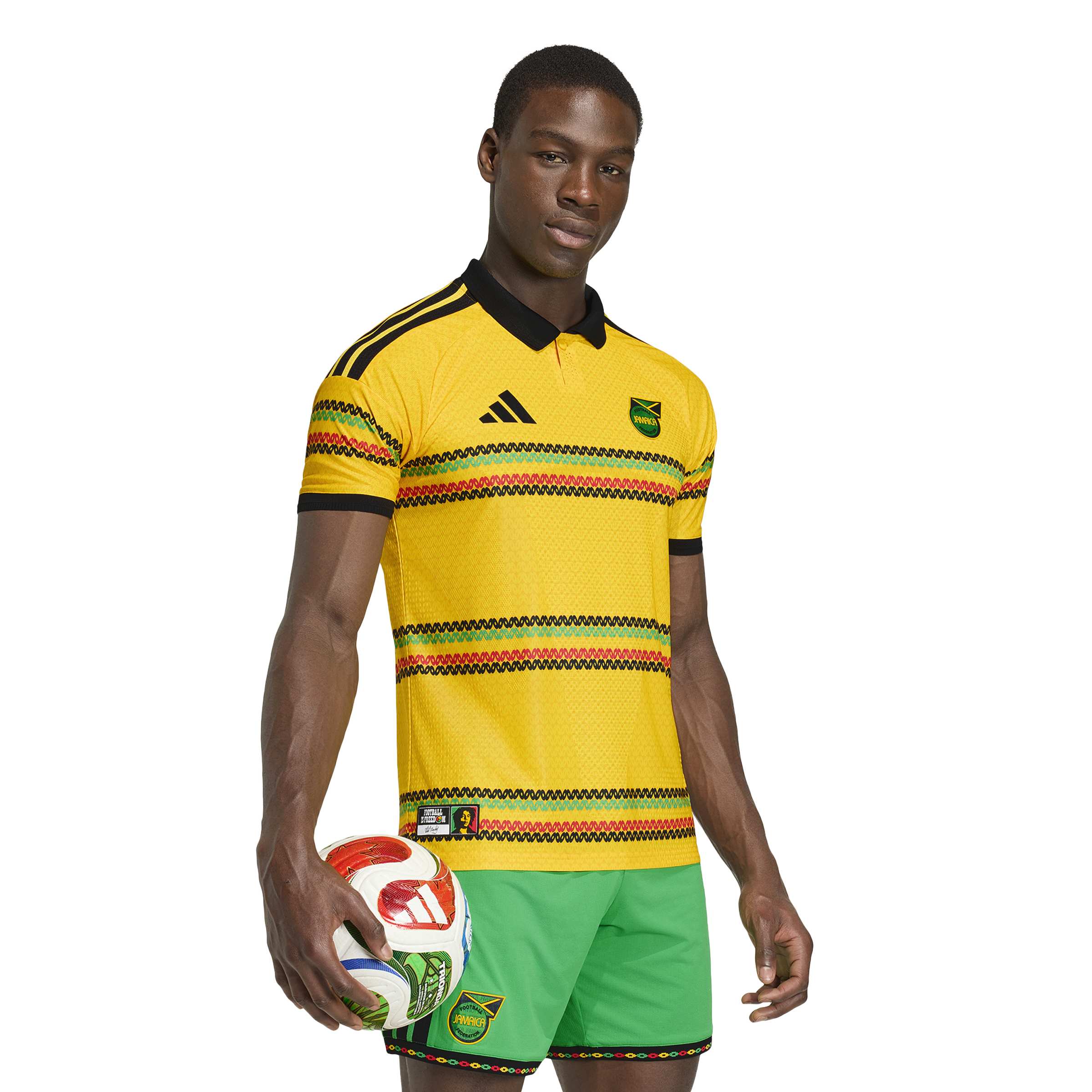 Adidas Mens Jamaica 26 x Bob Marley Home Authentic Jersey - Image 2