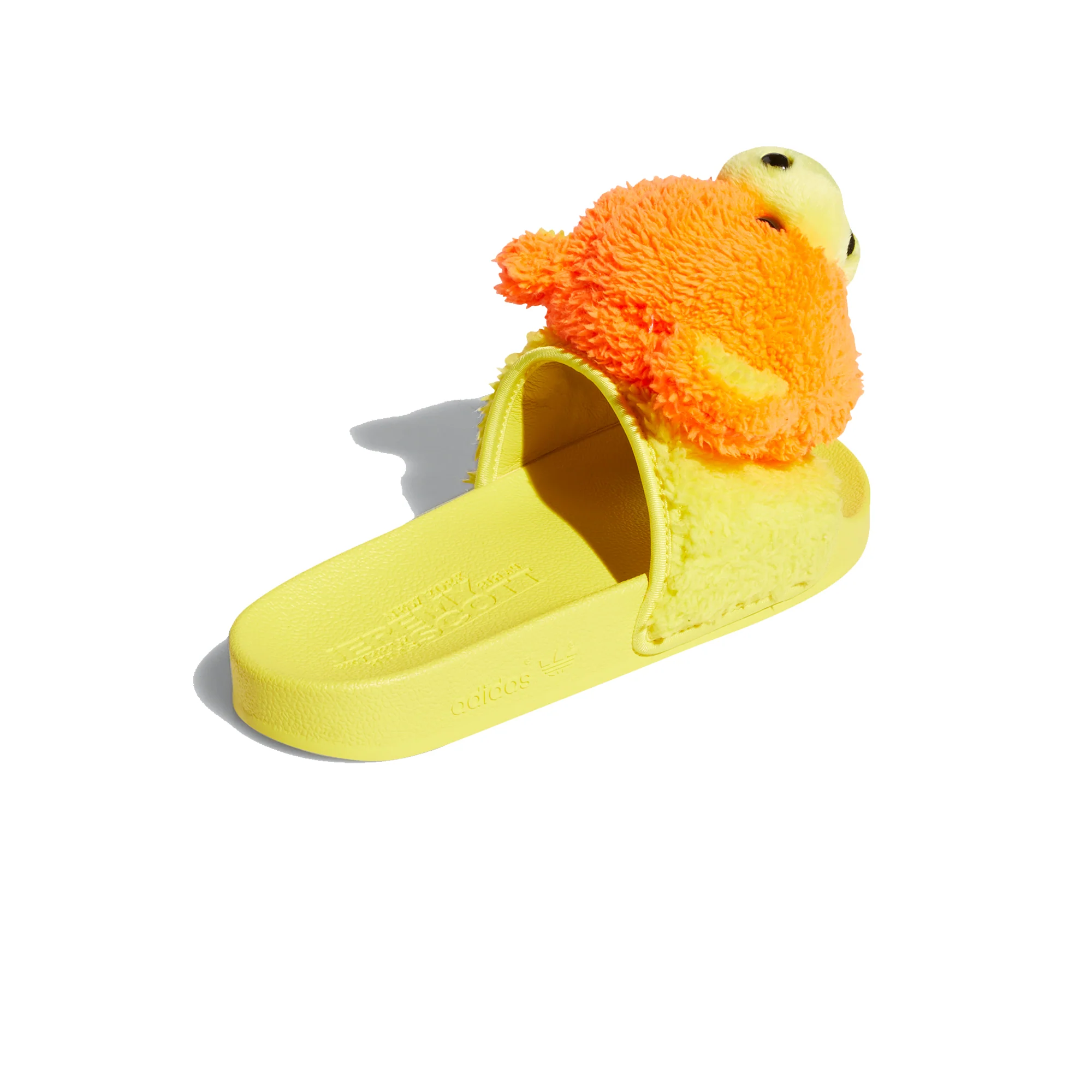 Adidas Mens JS Adilette Teddy Shoes 'SOrang' - Image 3