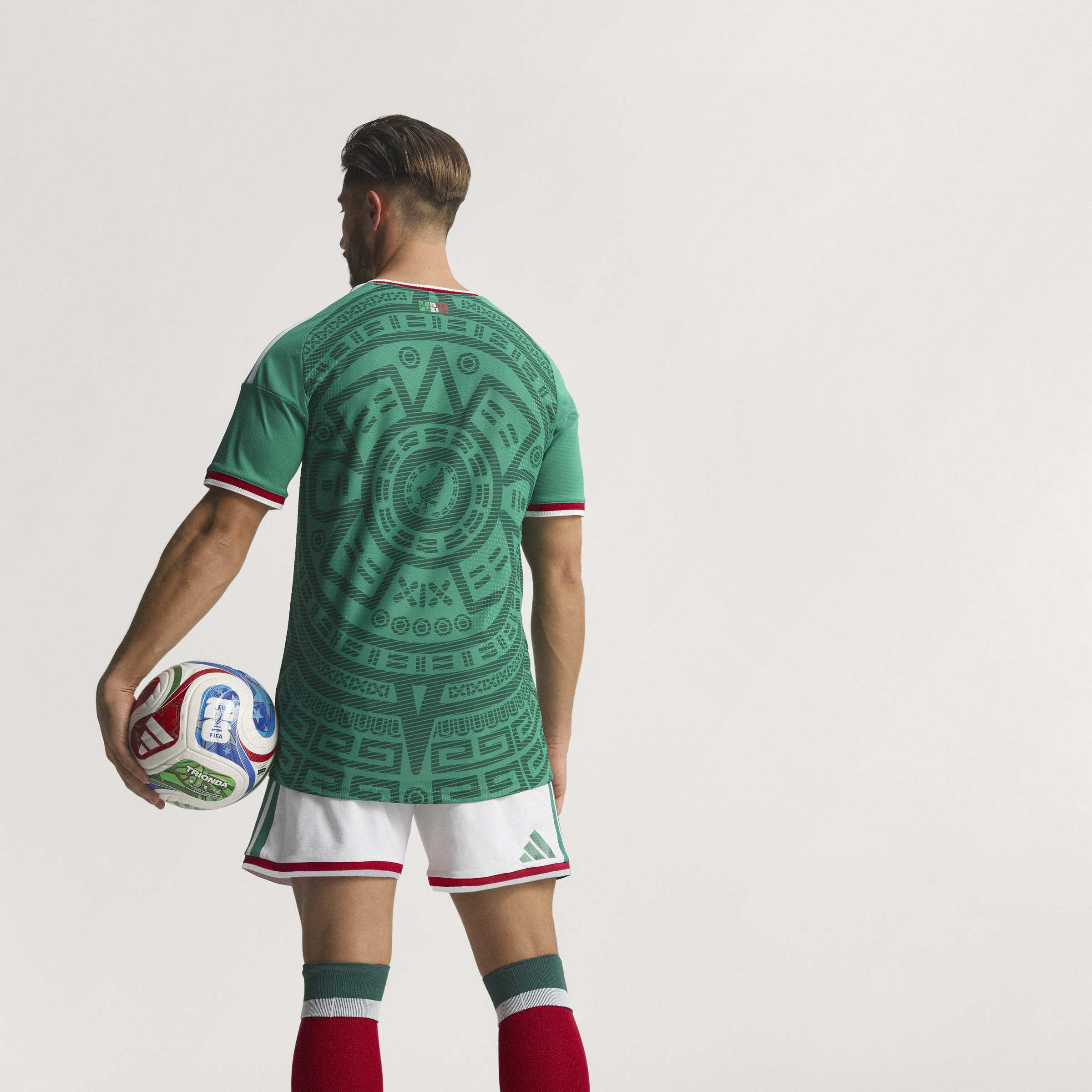 Adidas Mens Mexico 26 Home Authentic Football Jersey - Image 3