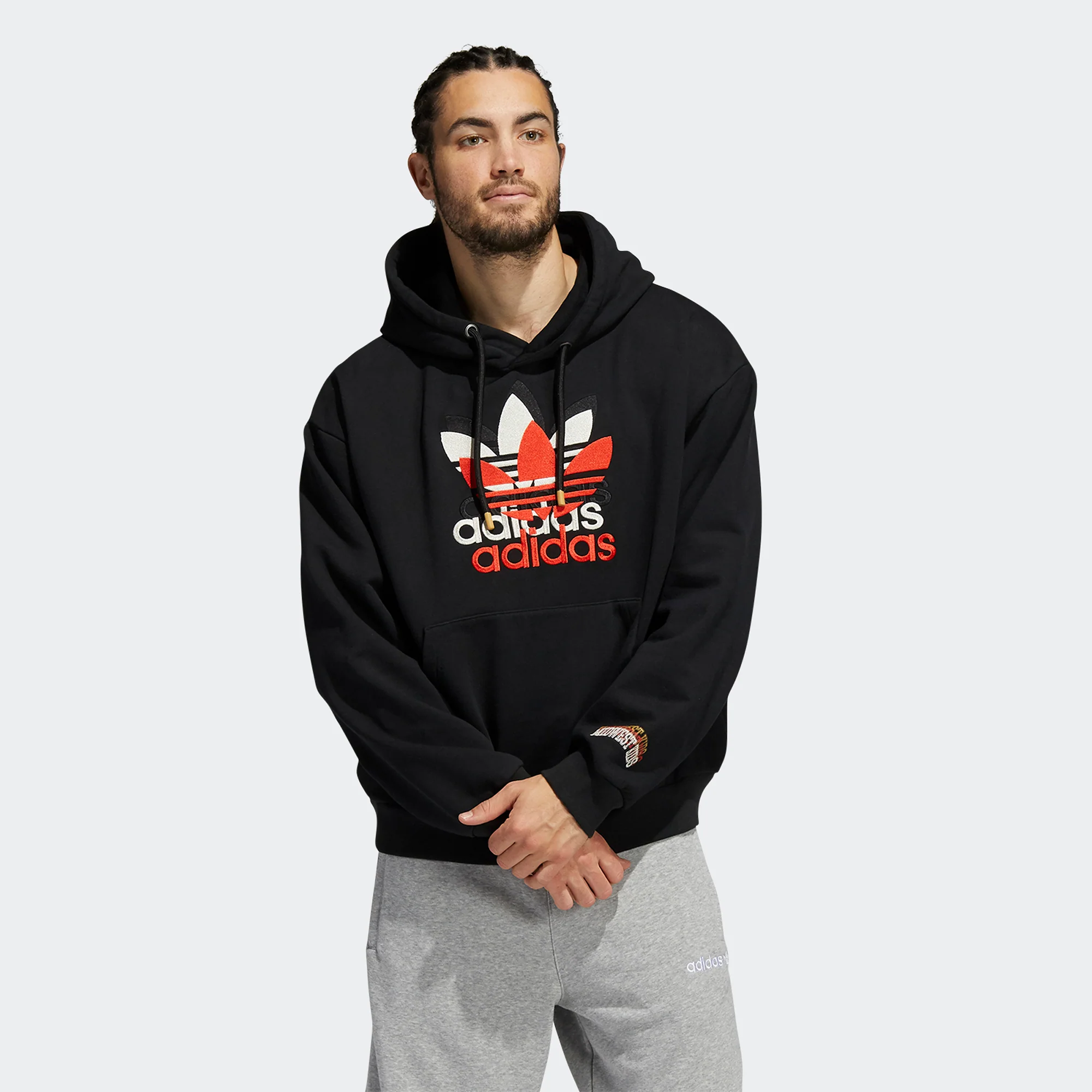 Adidas Mens Midwest Kids Heavy Hoody 'Black' - Image 3