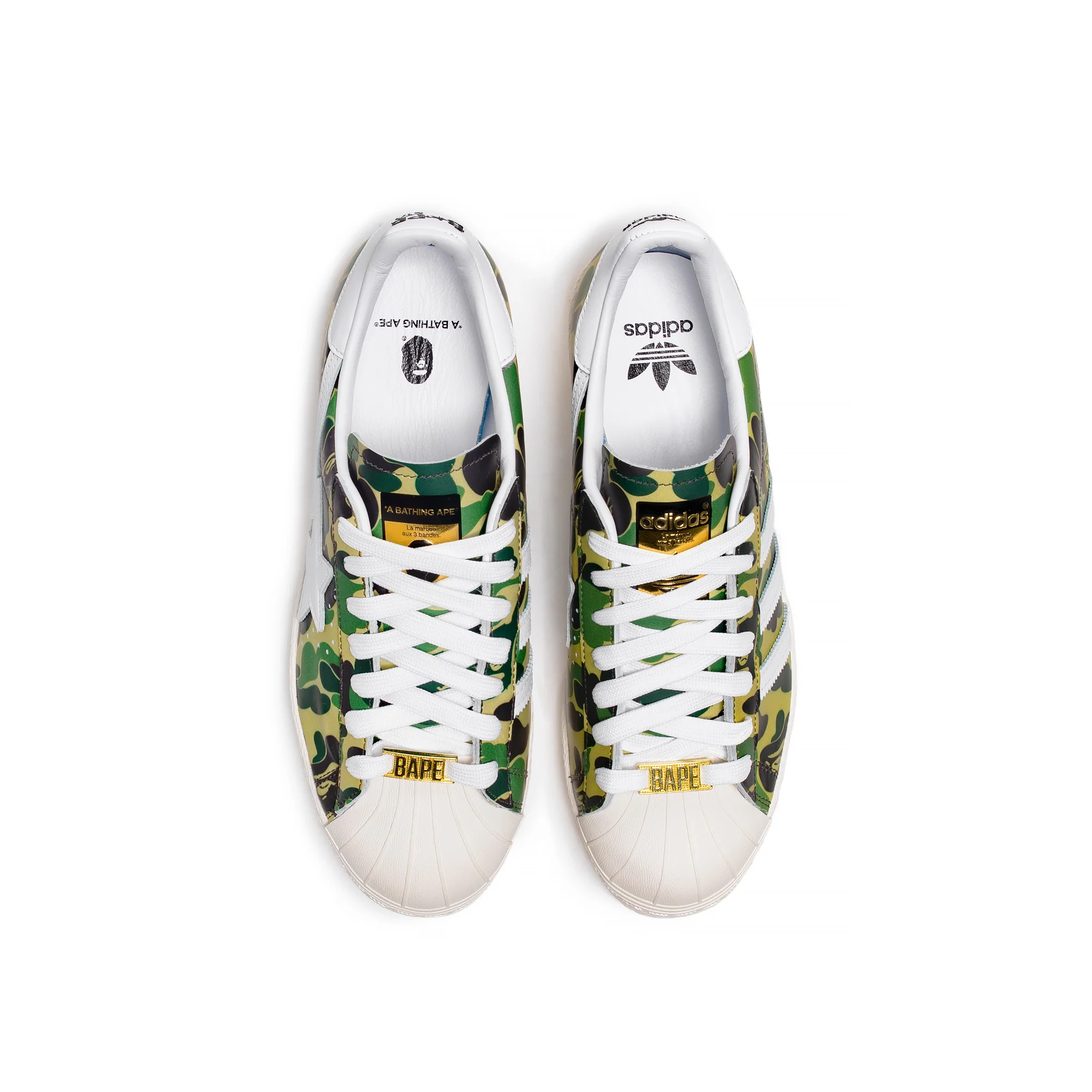 Adidas Mens Superstar80's Bape Shoes - Image 4