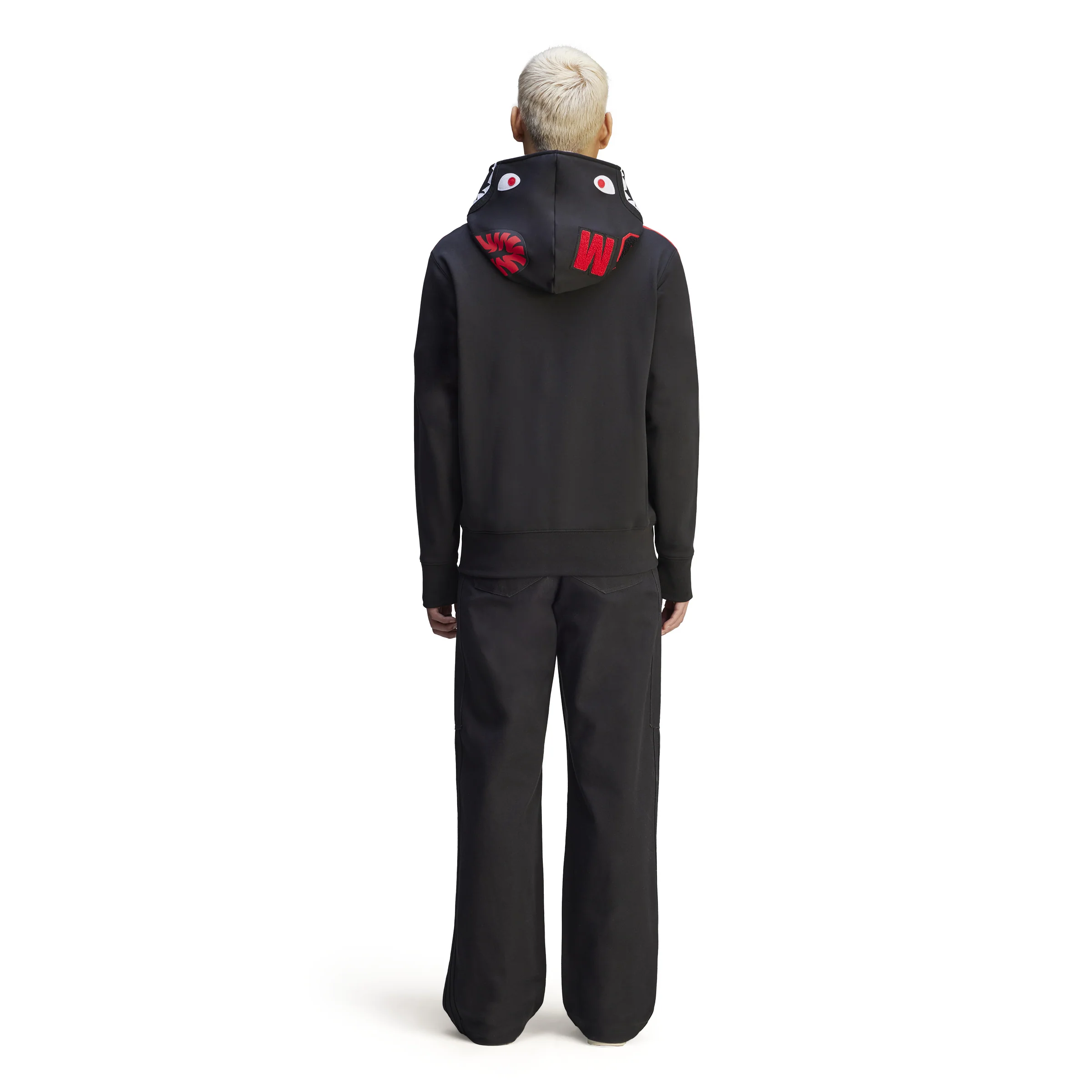 Adidas x Bape Mens Shark Full-Zip Hoodie - Image 3