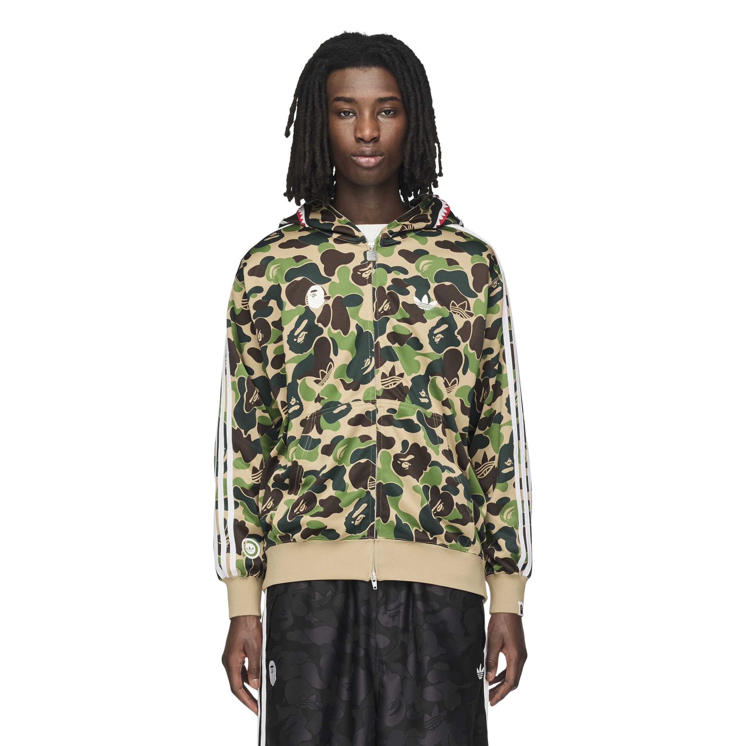 Adidas x Bape Mens Shark Track Hoodie Jacket - Image 2