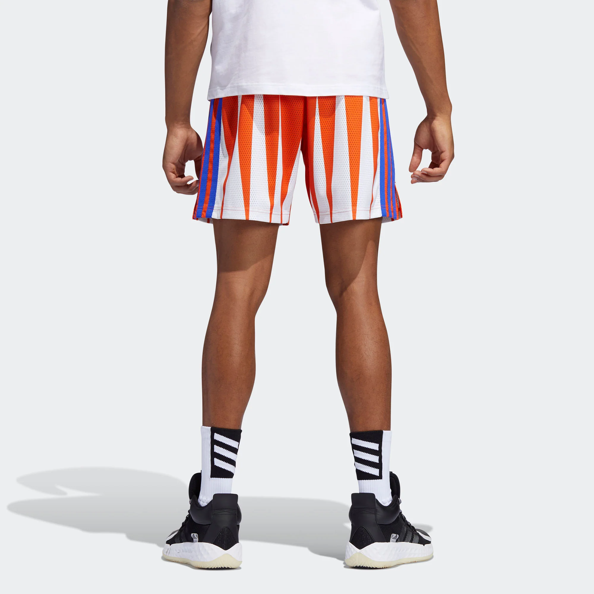 Adidas x Eric Emanuel Mens Hoops Summer Short 'Team Orange' - Image 3