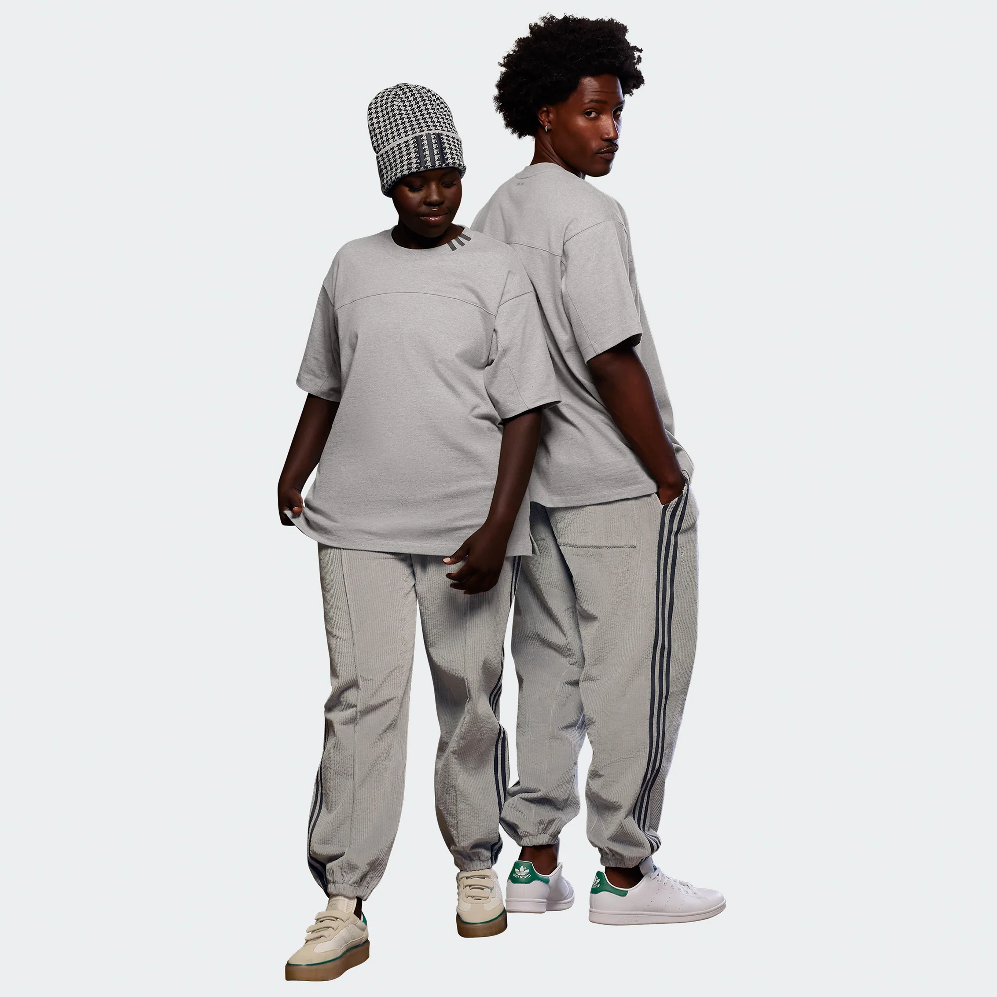 Adidas x Ivy Park Corduroy Sweatpants 'Grey' - Image 2