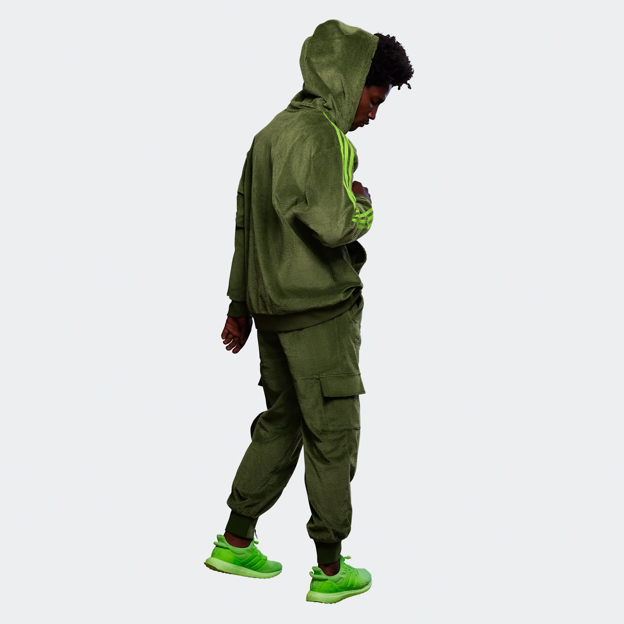 Adidas x Ivy Park Corduroy Zipper Pant 'Wild Pine' - Image 3