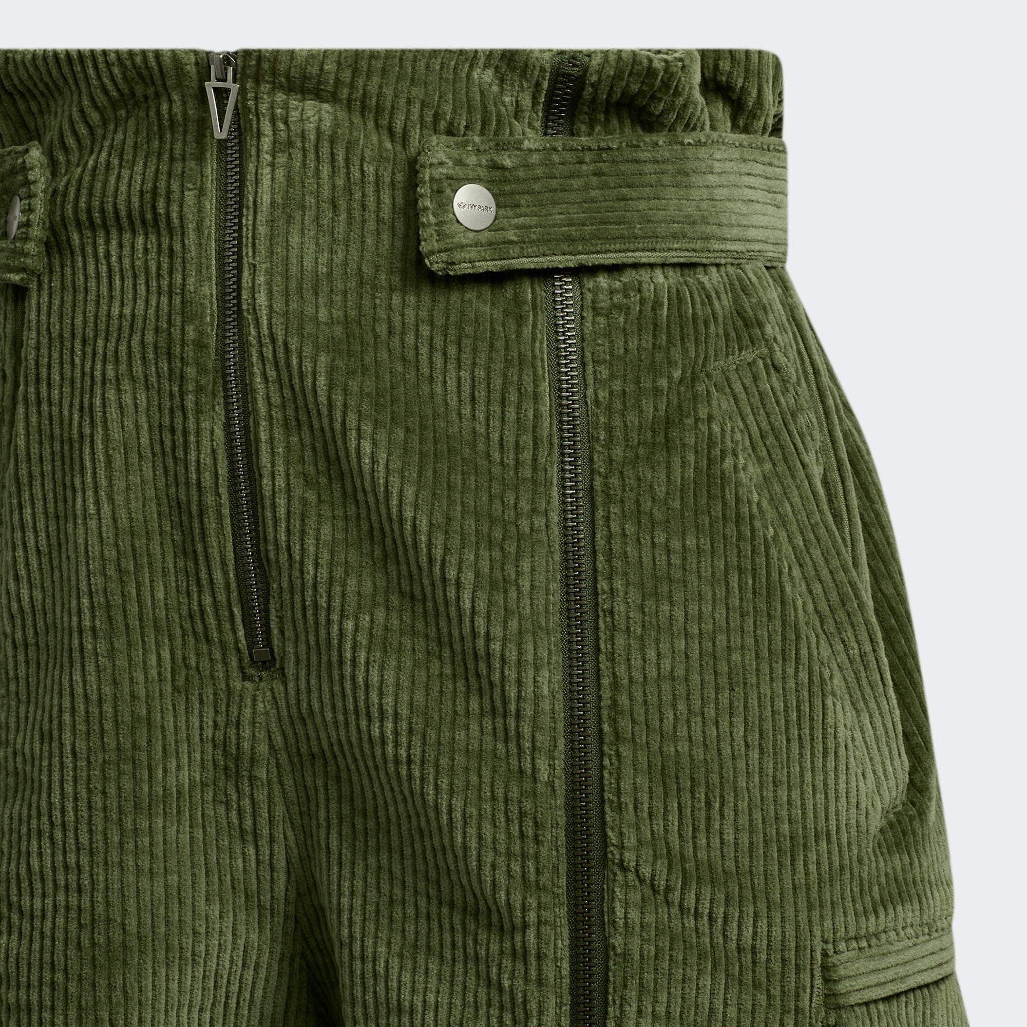 Adidas x Ivy Park Corduroy Zipper Pant 'Wild Pine' - Image 4