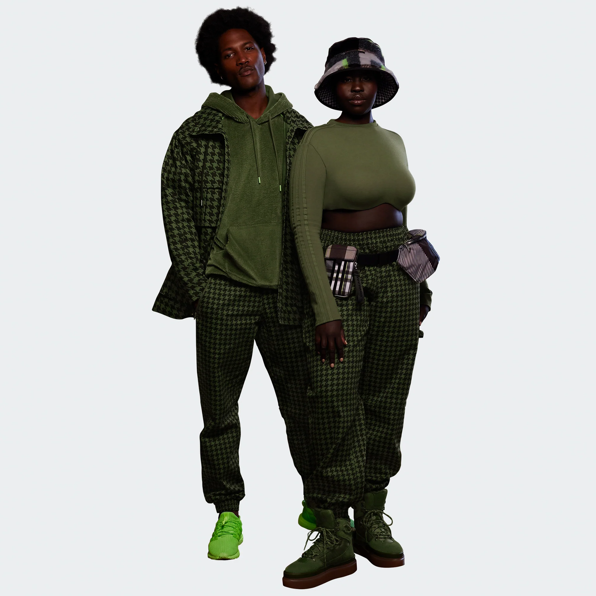 Adidas x Ivy Park Cotton Twill Track Pant 'Wild Pine/Blk' - Image 3