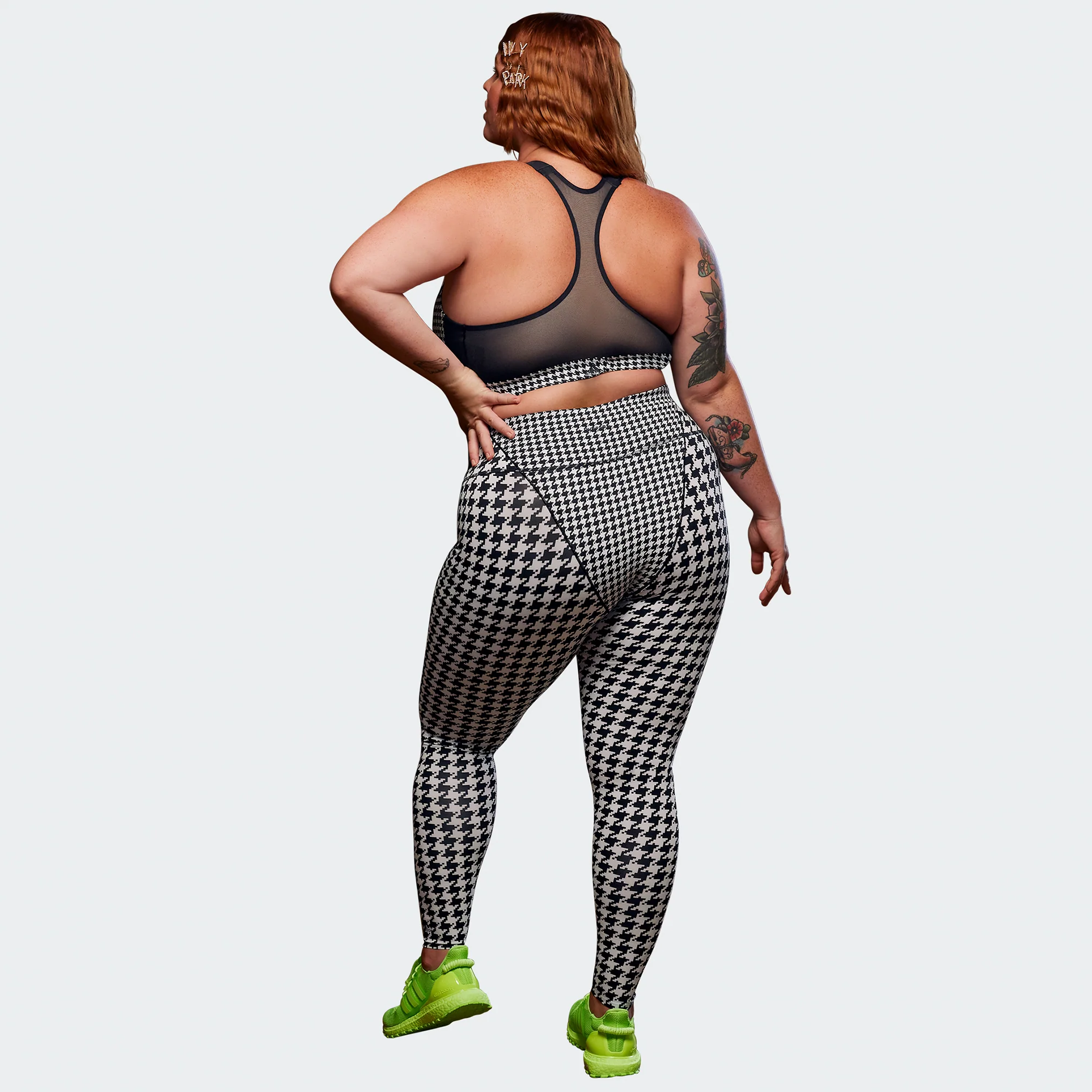 Adidas x Ivy Park Womens 3 Stripe Seam Tight 'Clear Grey/Blk' - Image 3