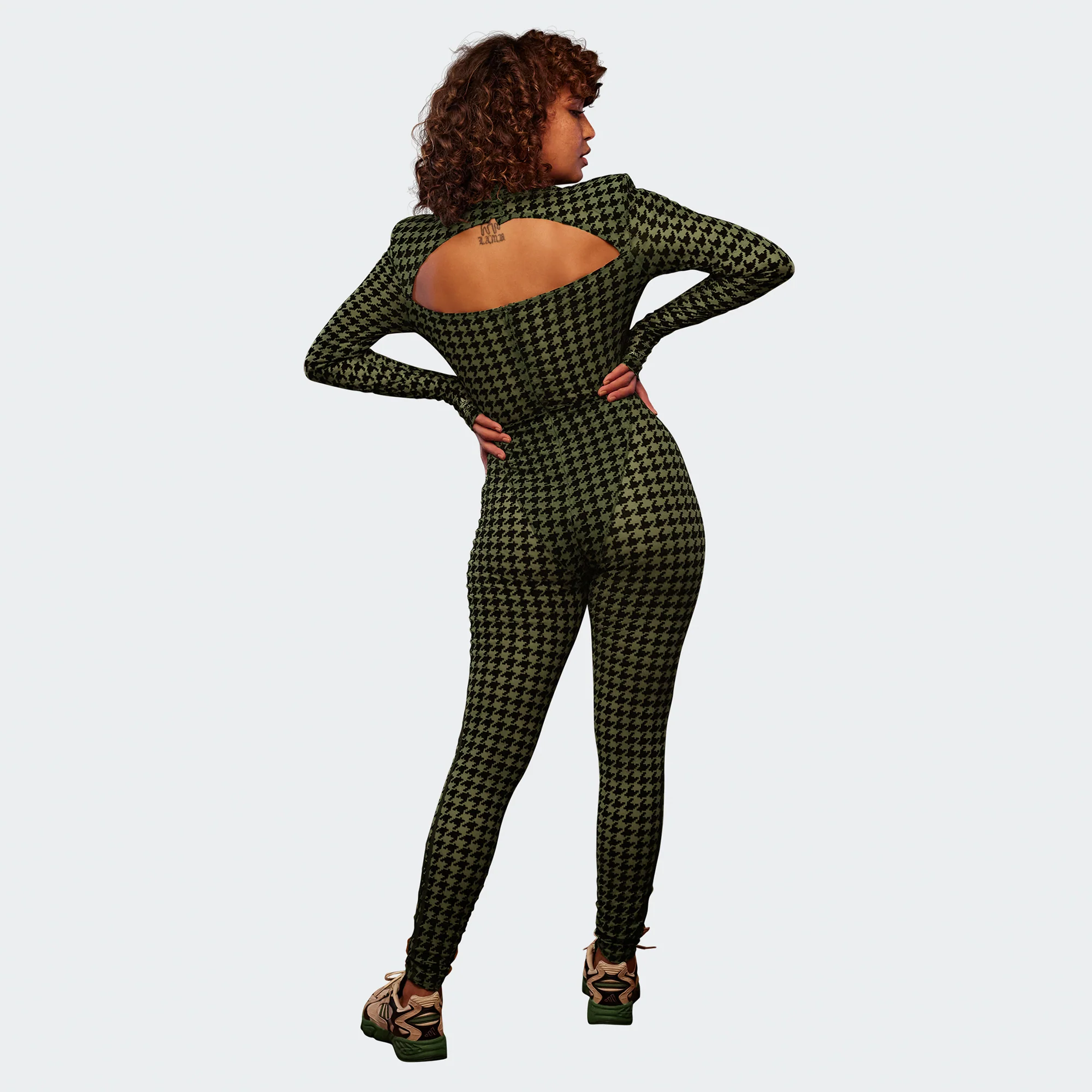 Adidas x Ivy Park Womens Catsuit 'Grey/Blk/Brwn/Pine' - Image 3