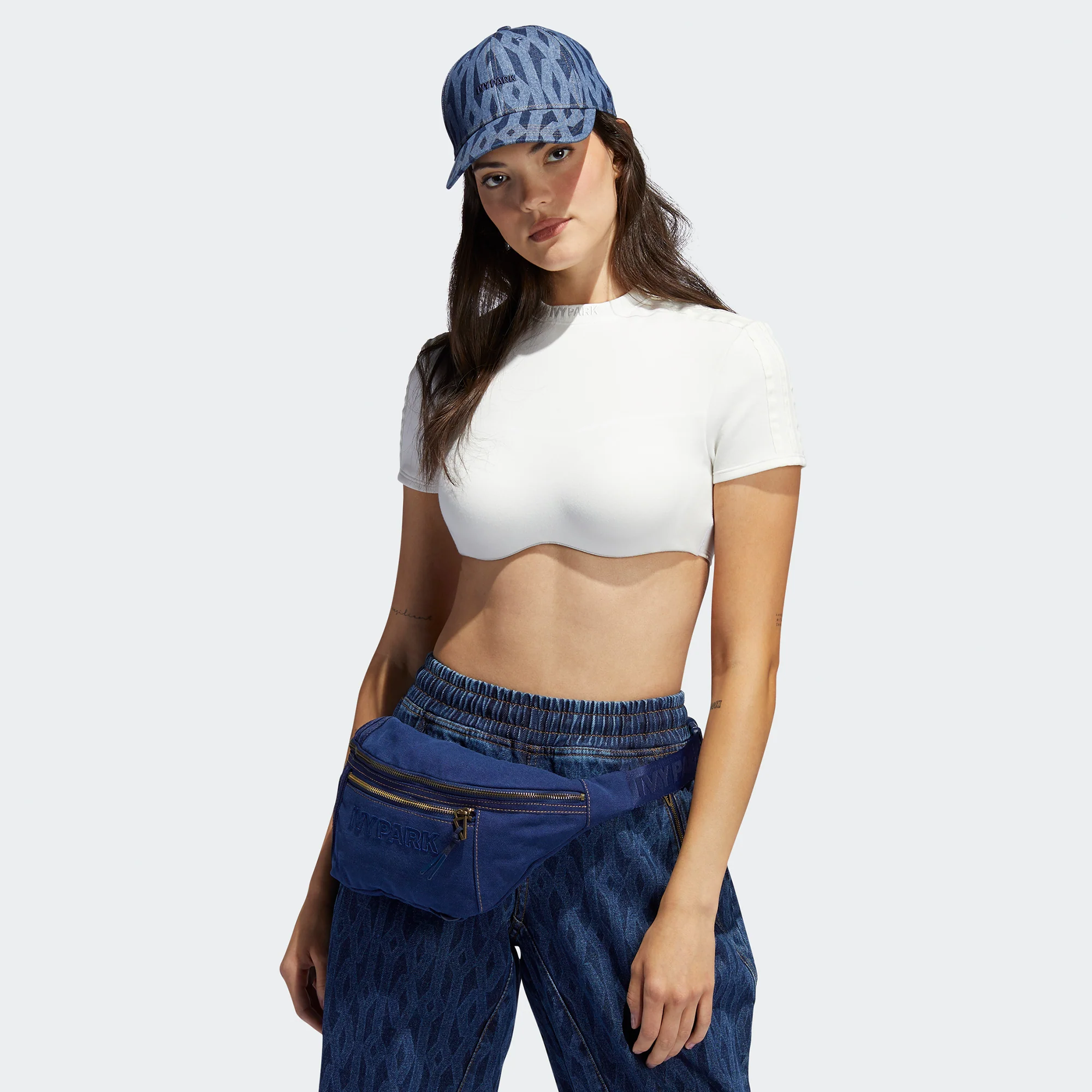 Adidas X Ivy Park Womens Crop Top White - Image 2