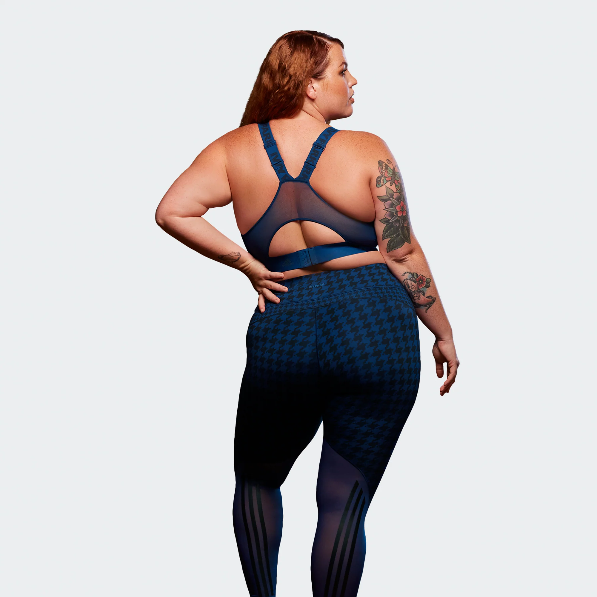 Adidas X Ivy Park Womens High Support Bra 'Dark Blue' - Image 3