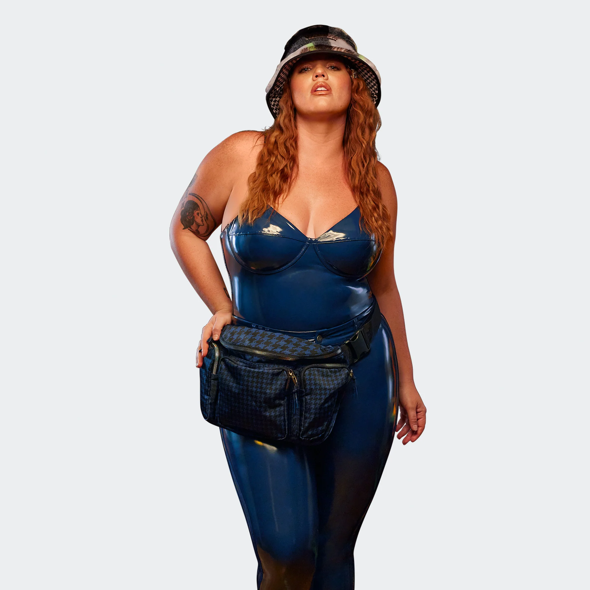 Adidas x Ivy Park Womens Latex Bodysuit 'Dkblue' - Image 3