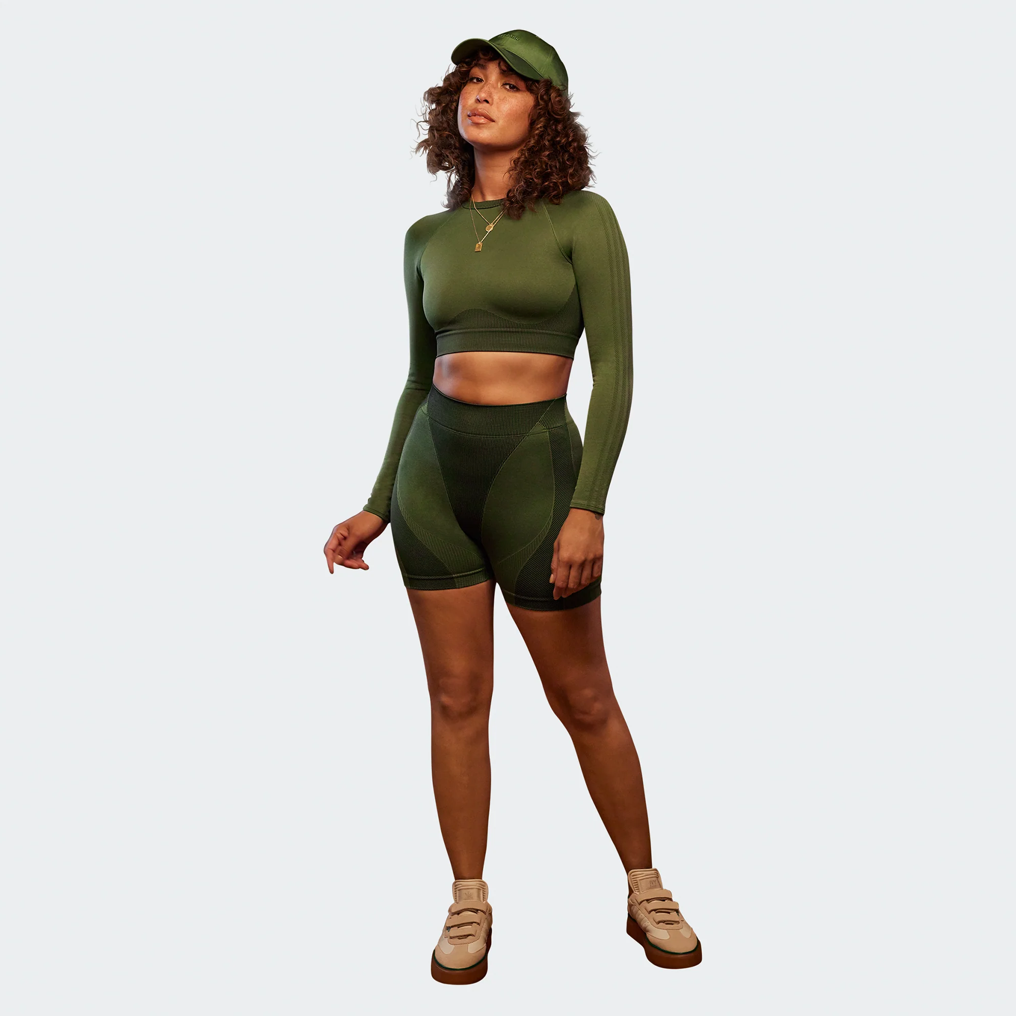 Adidas x Ivy Park Womens Short Tight 'Wild Pine' - Image 2
