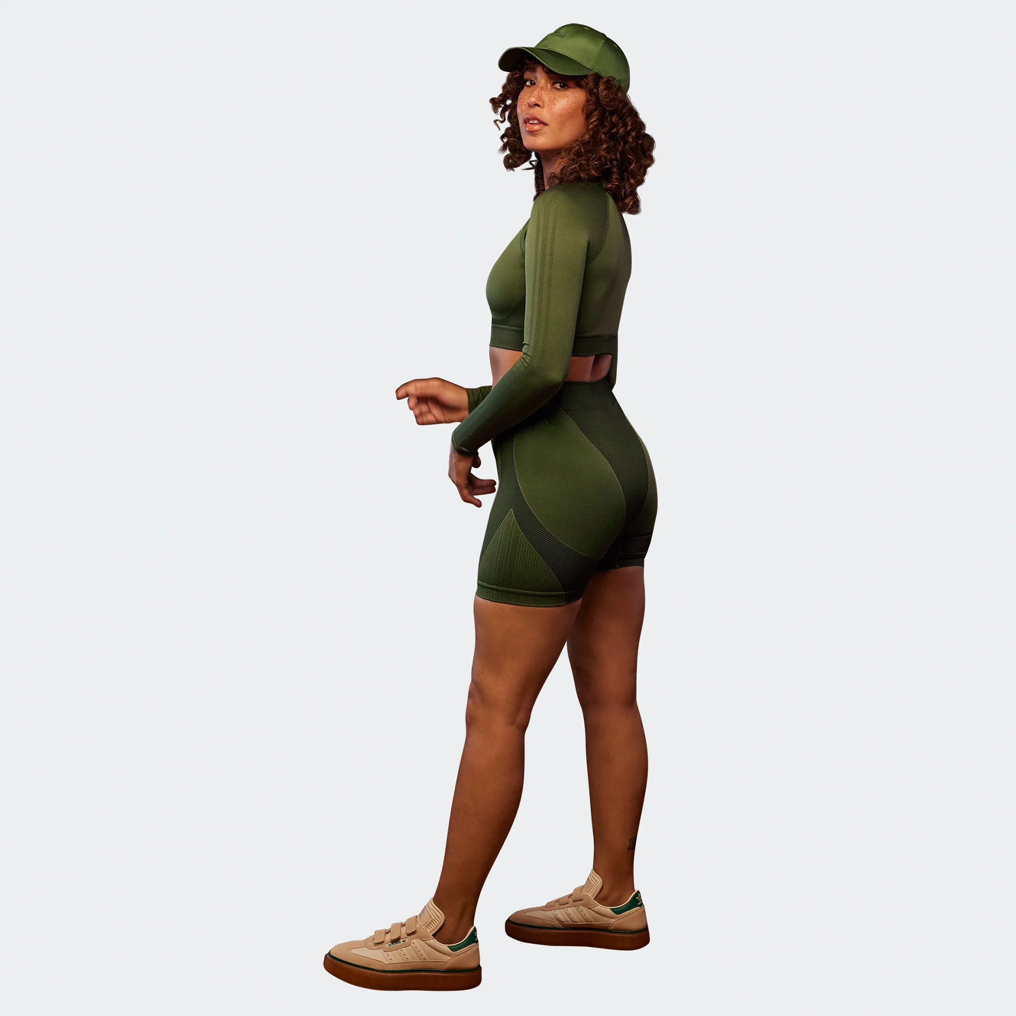 Adidas x Ivy Park Womens Short Tight 'Wild Pine' - Image 3