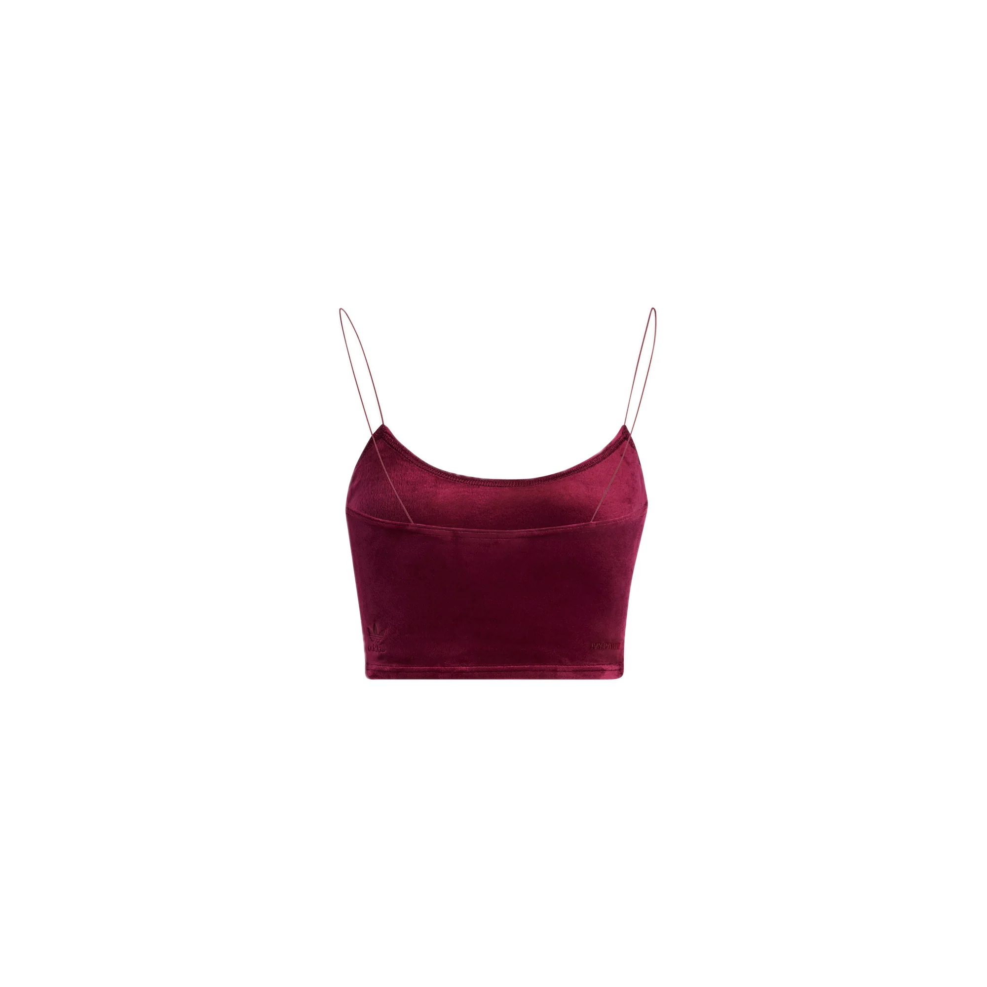 Adidas x Ivy Park Womens Velour Bralette 'Cherry Wood' - Image 2