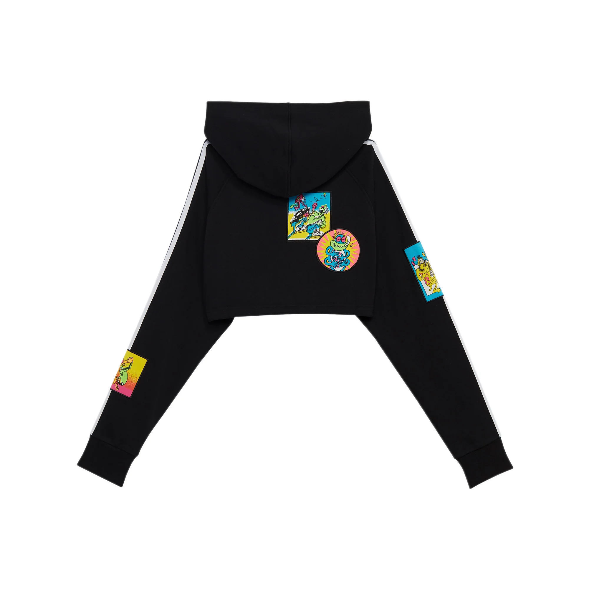 Adidas x Jeremy Scott Womens Crop Hoodie 'Black' - Image 2