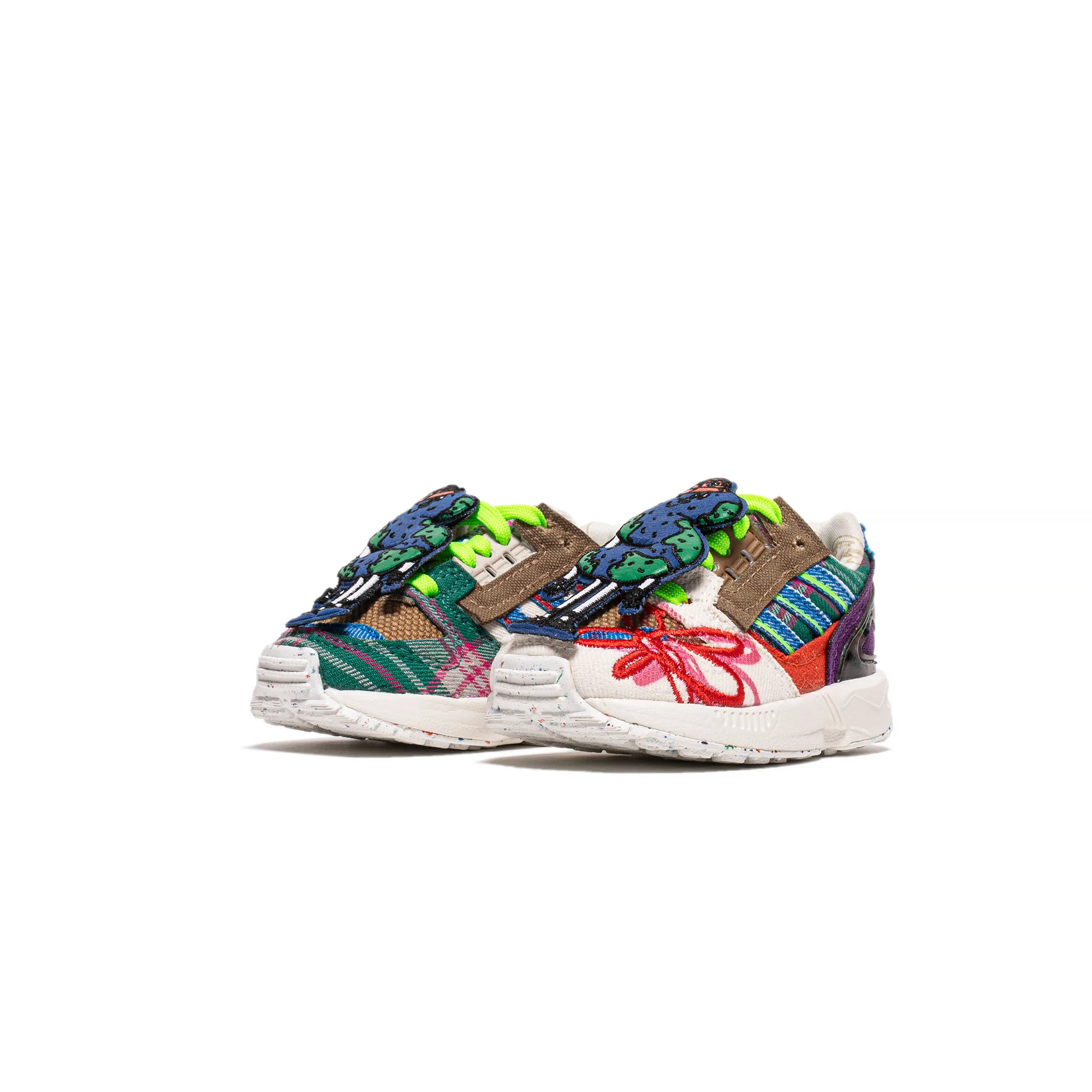 Adidas Kids ZX 8000 W Superearth I Shoes 'Offwhite/Bluebird/Red' - Image 2