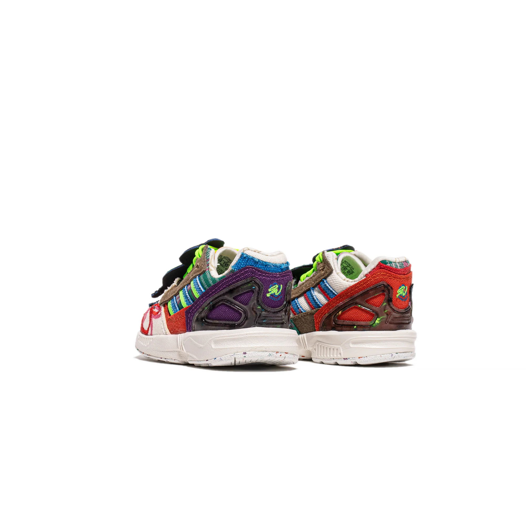 Adidas Kids ZX 8000 W Superearth I Shoes 'Offwhite/Bluebird/Red' - Image 3