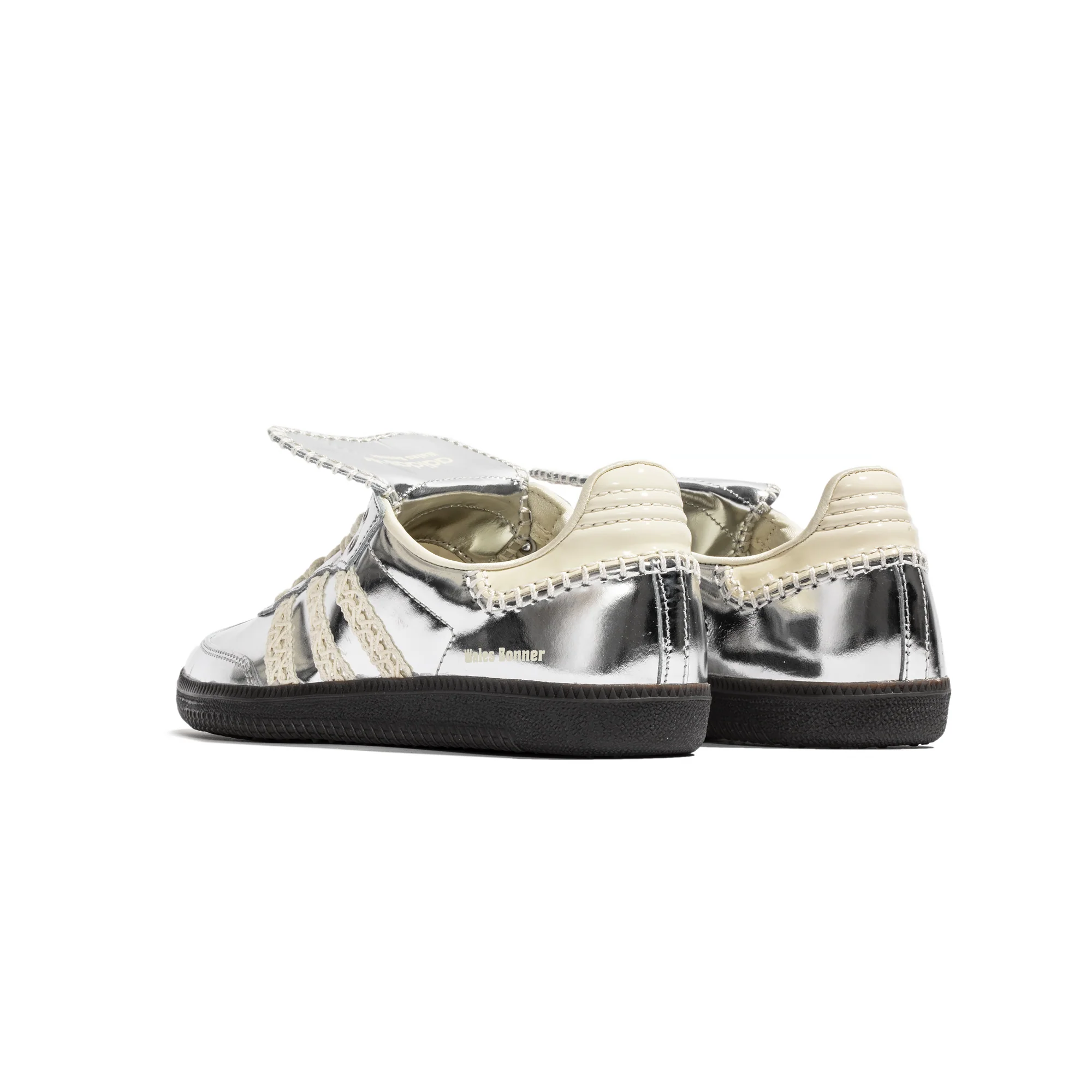Adidas x Wales Bonner Silver Samba Shoes - Image 3