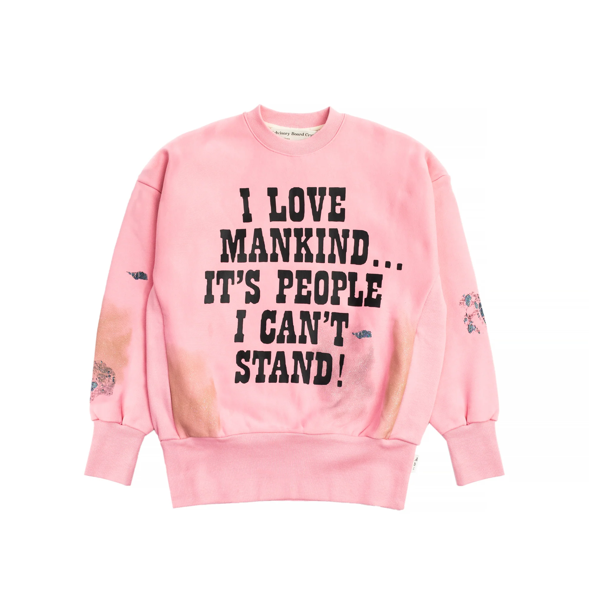 Advisory Board Crystals Mens I Love Mankind But.. Sweatshirt