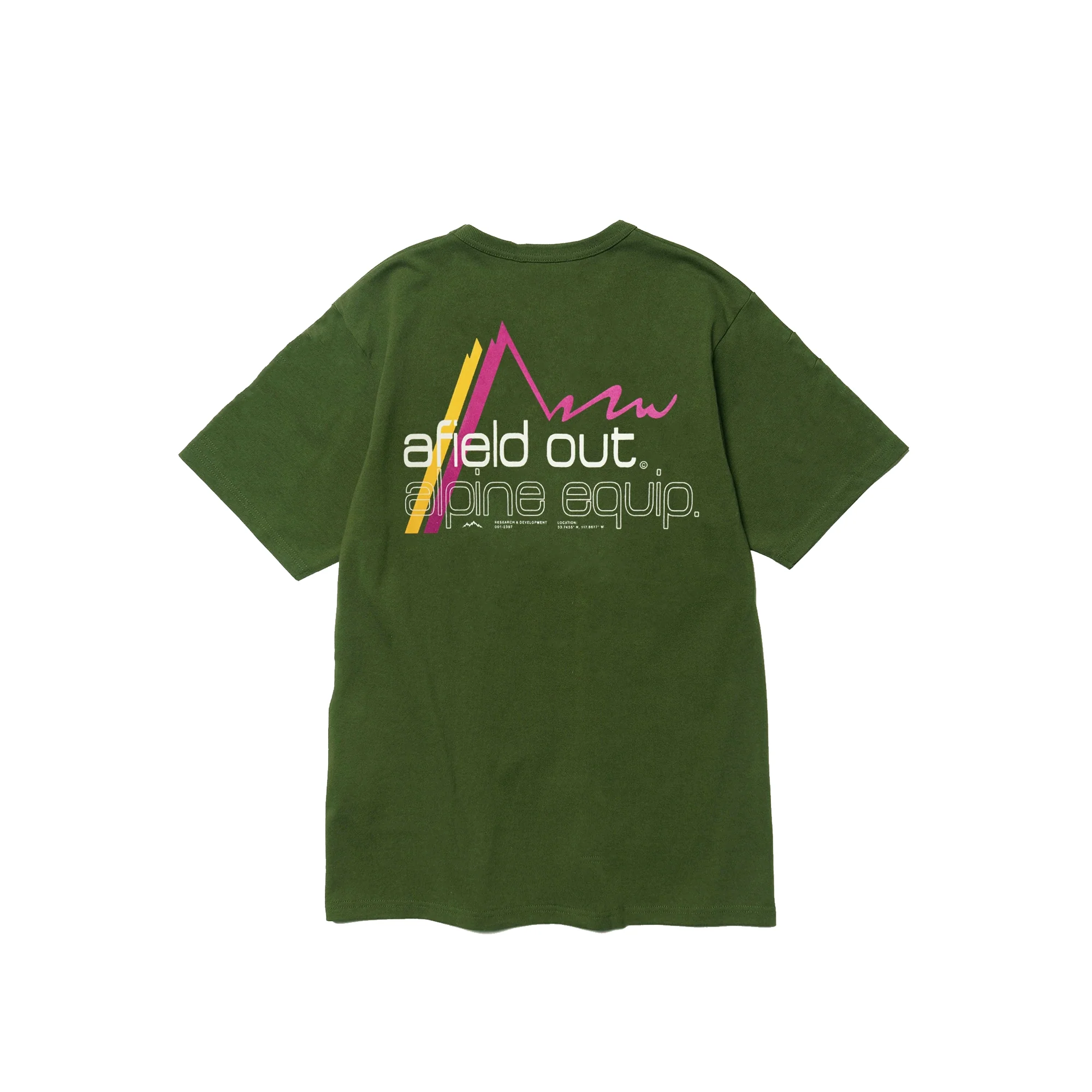 Afield Mens Cascade T-Shirt 'Sage' - Image 2