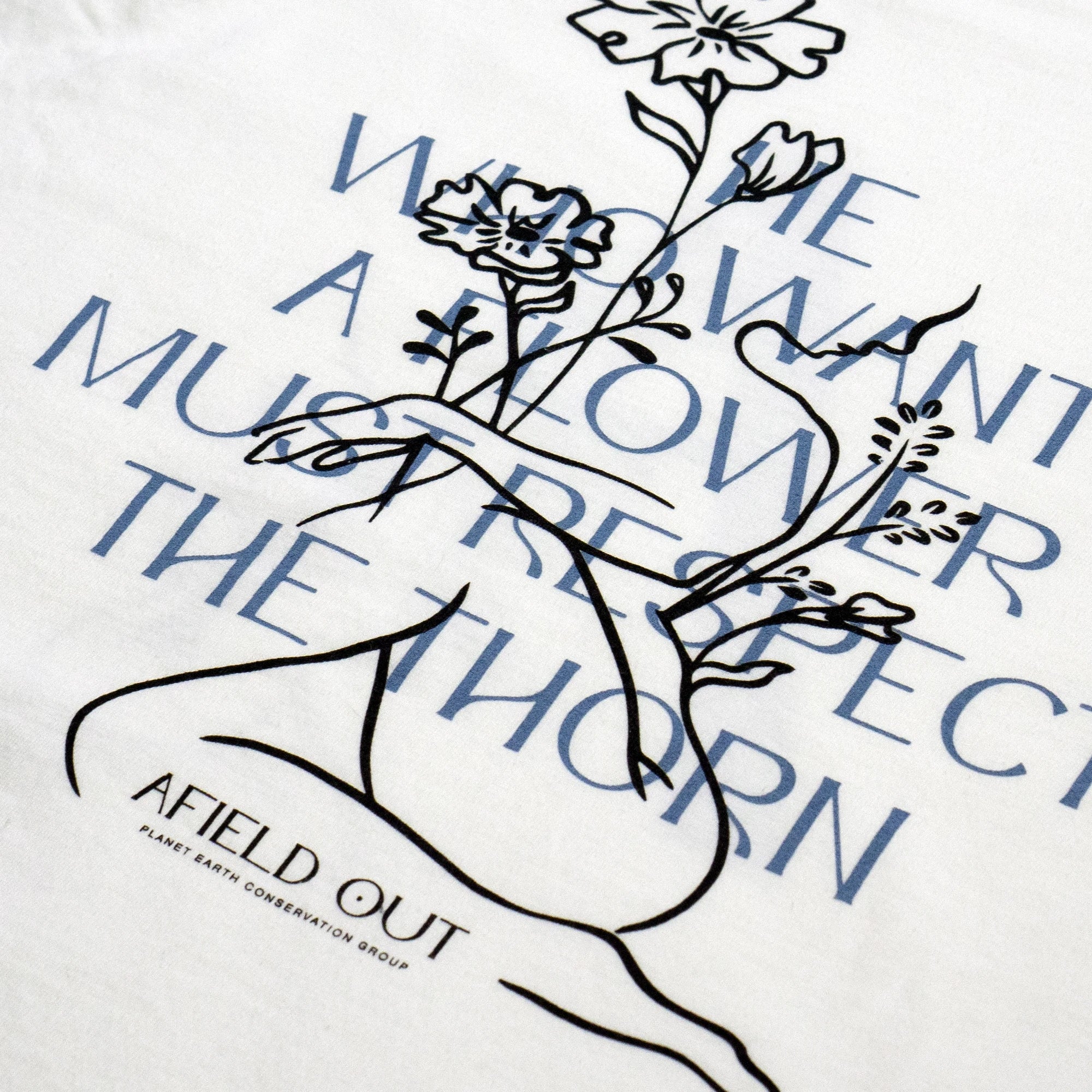 Afield Mens Thorn T-Shirt 'White' - Image 3