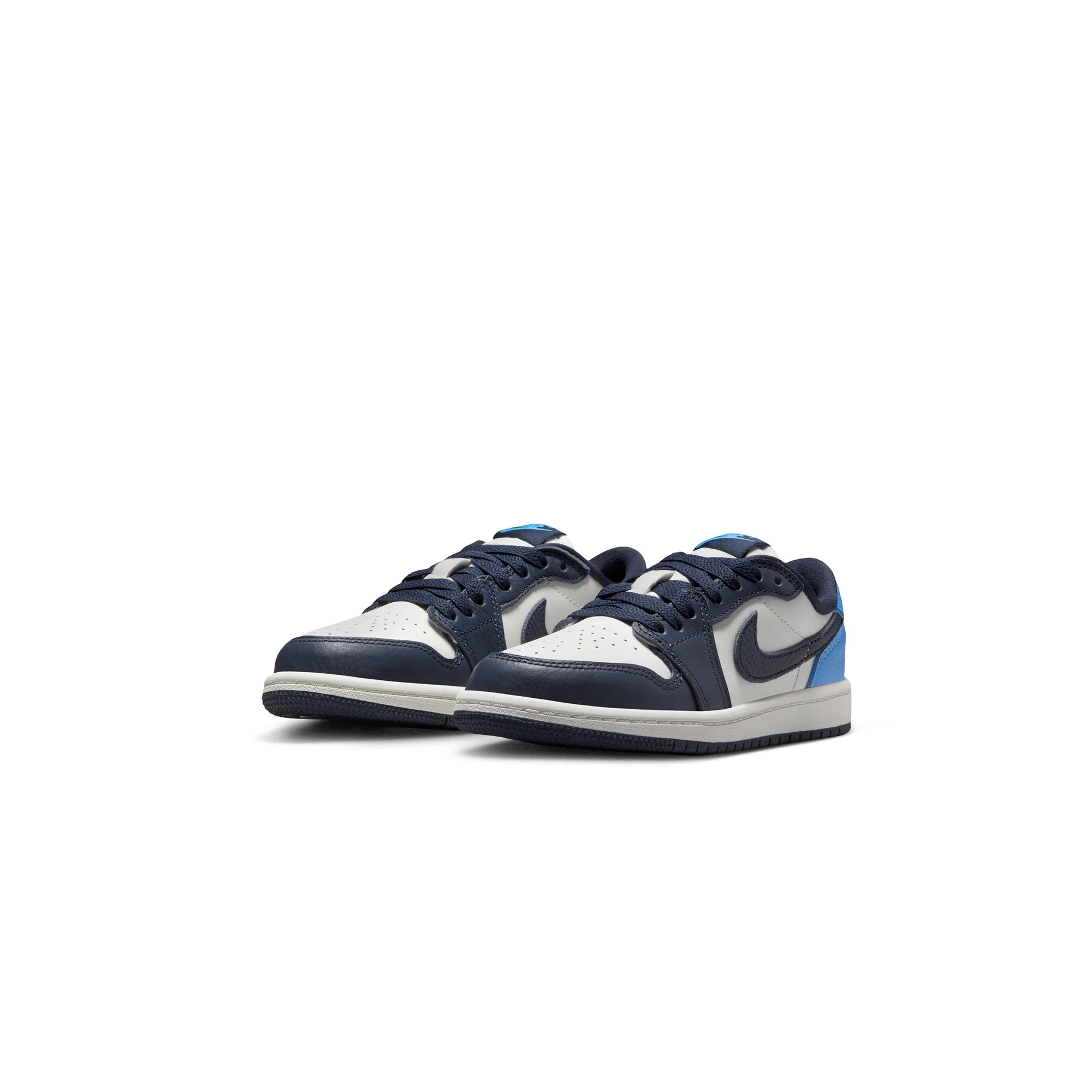 Air Jordan 1 Little Kids Low OG "Obsidian" Shoes - Image 2