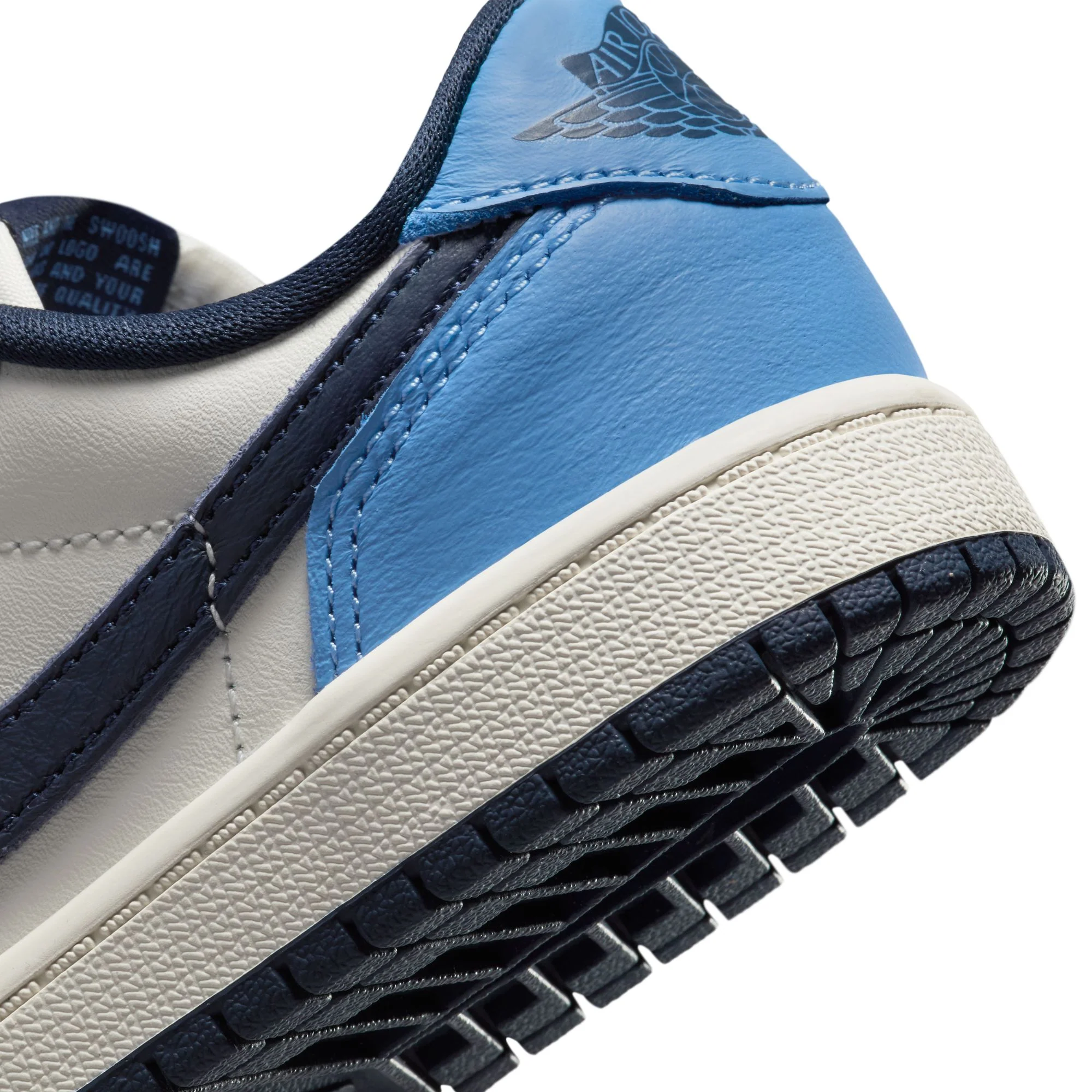 Air Jordan 1 Little Kids Low OG "Obsidian" Shoes - Image 4