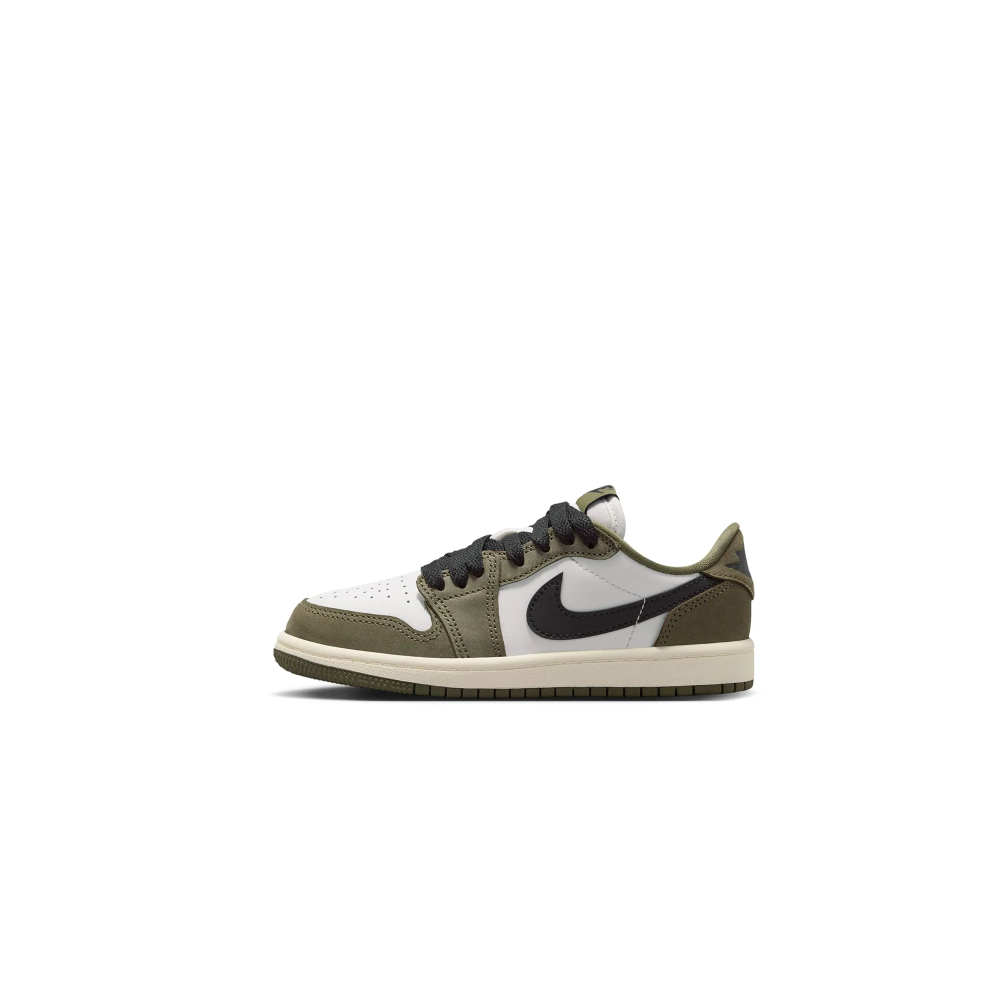 Air Jordan 1 Little Kids Retro Low "Medium Olive" Shoes