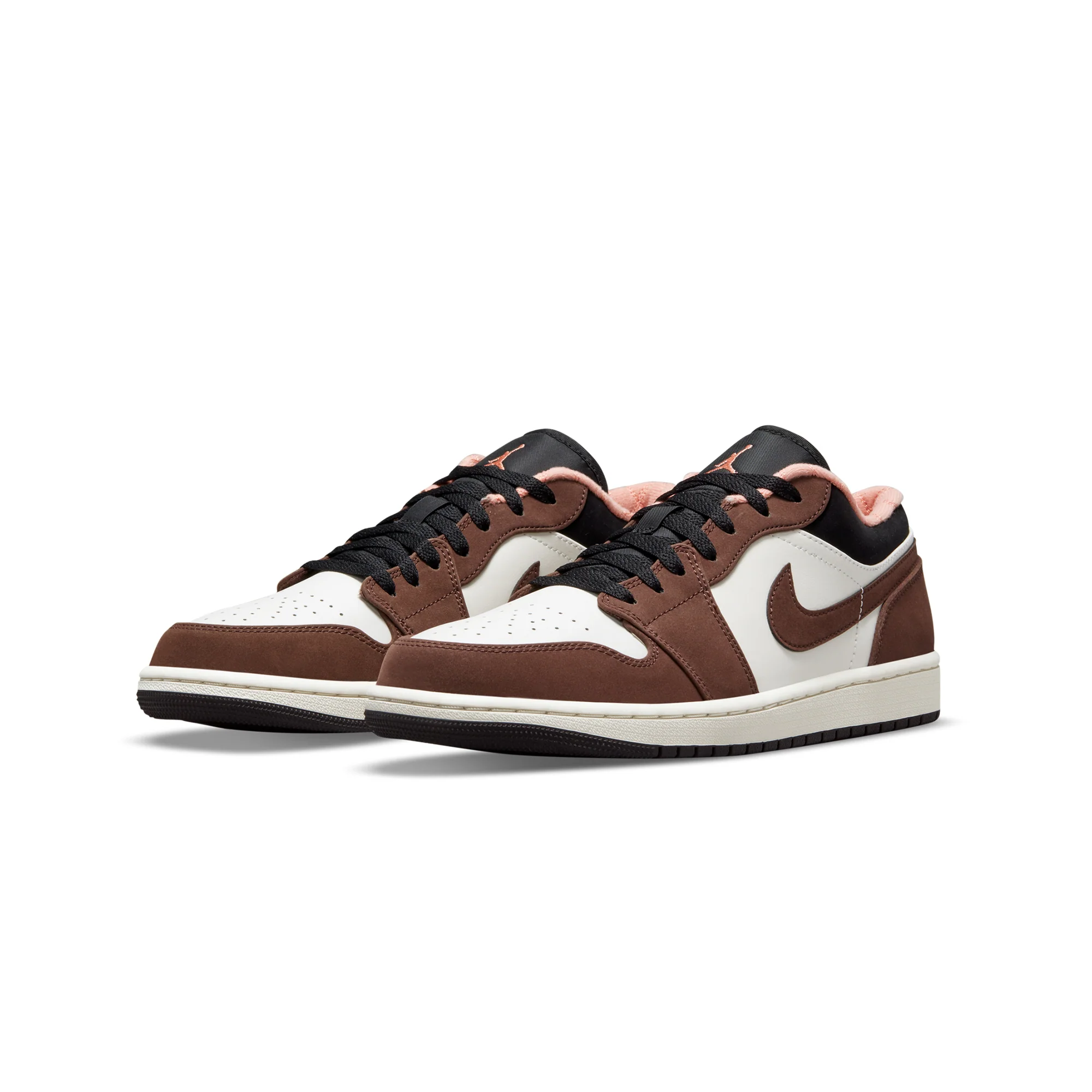 Air Jordan 1 Mens Low SE Shoe 'LT Chocolate/Crimson Bliss' - Image 2