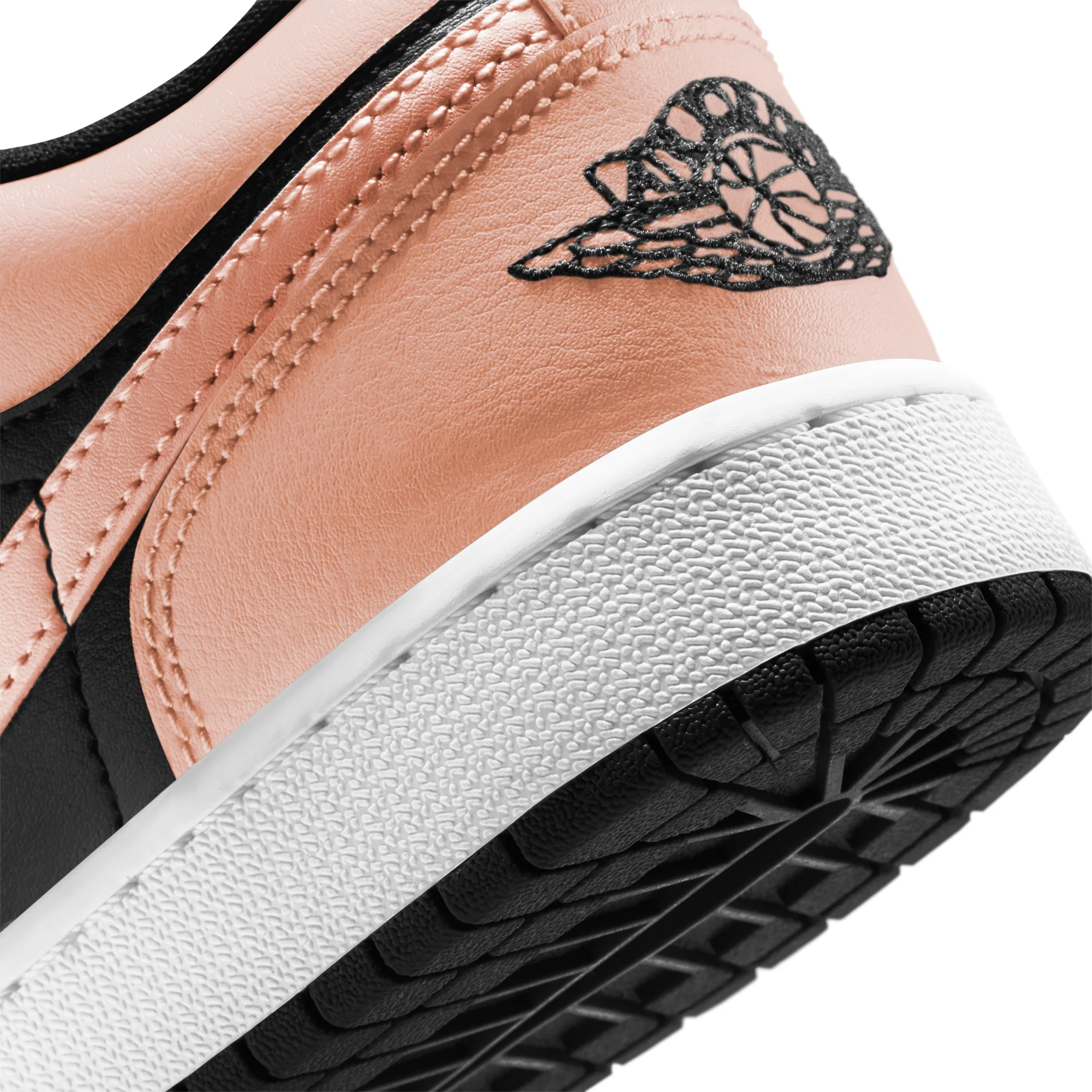 Air Jordan 1 Youth Low Shoes 'Black/Arctic Orange-White' - Image 2