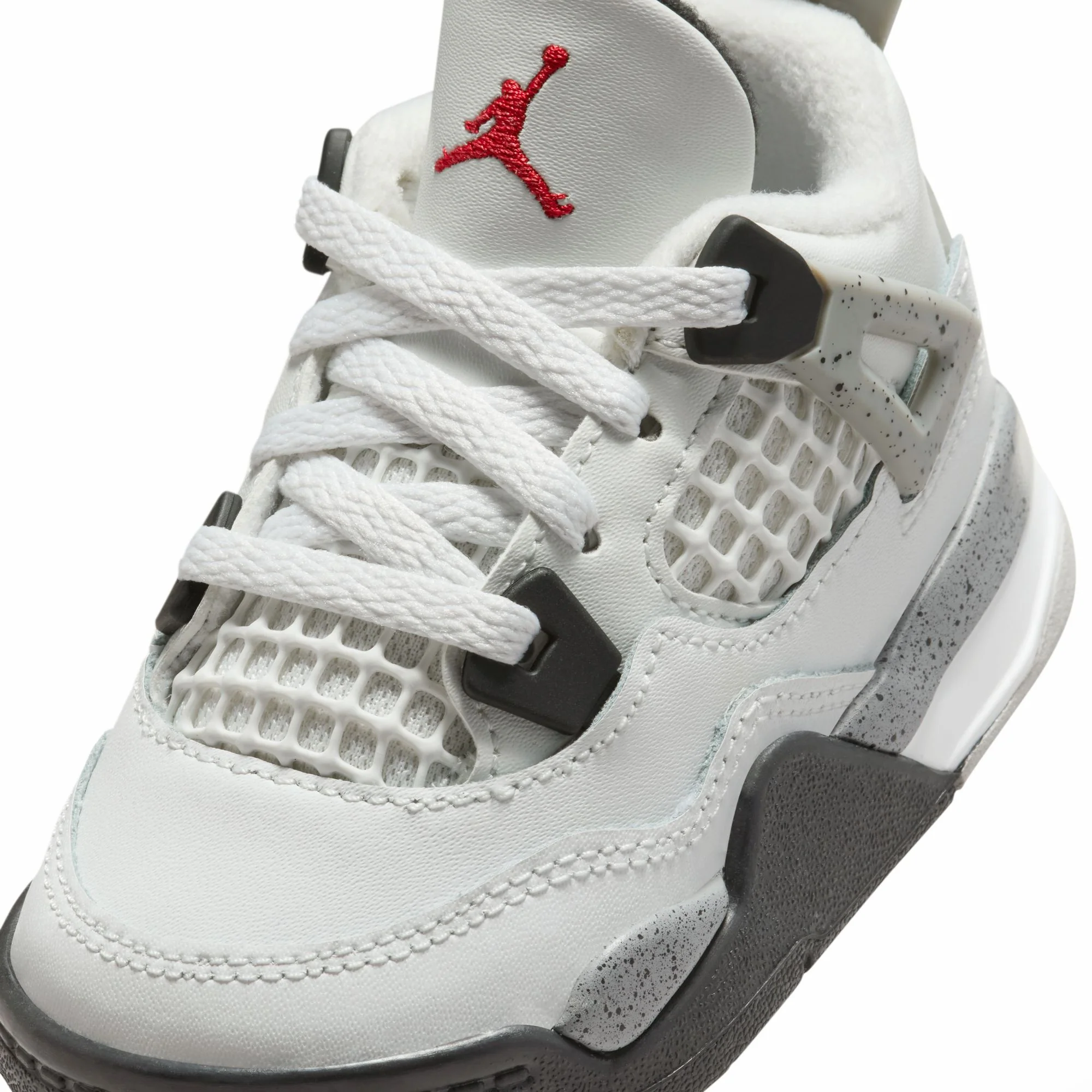 Air Jordan 4 Infants Retro "White Cement" Shoes - Image 4