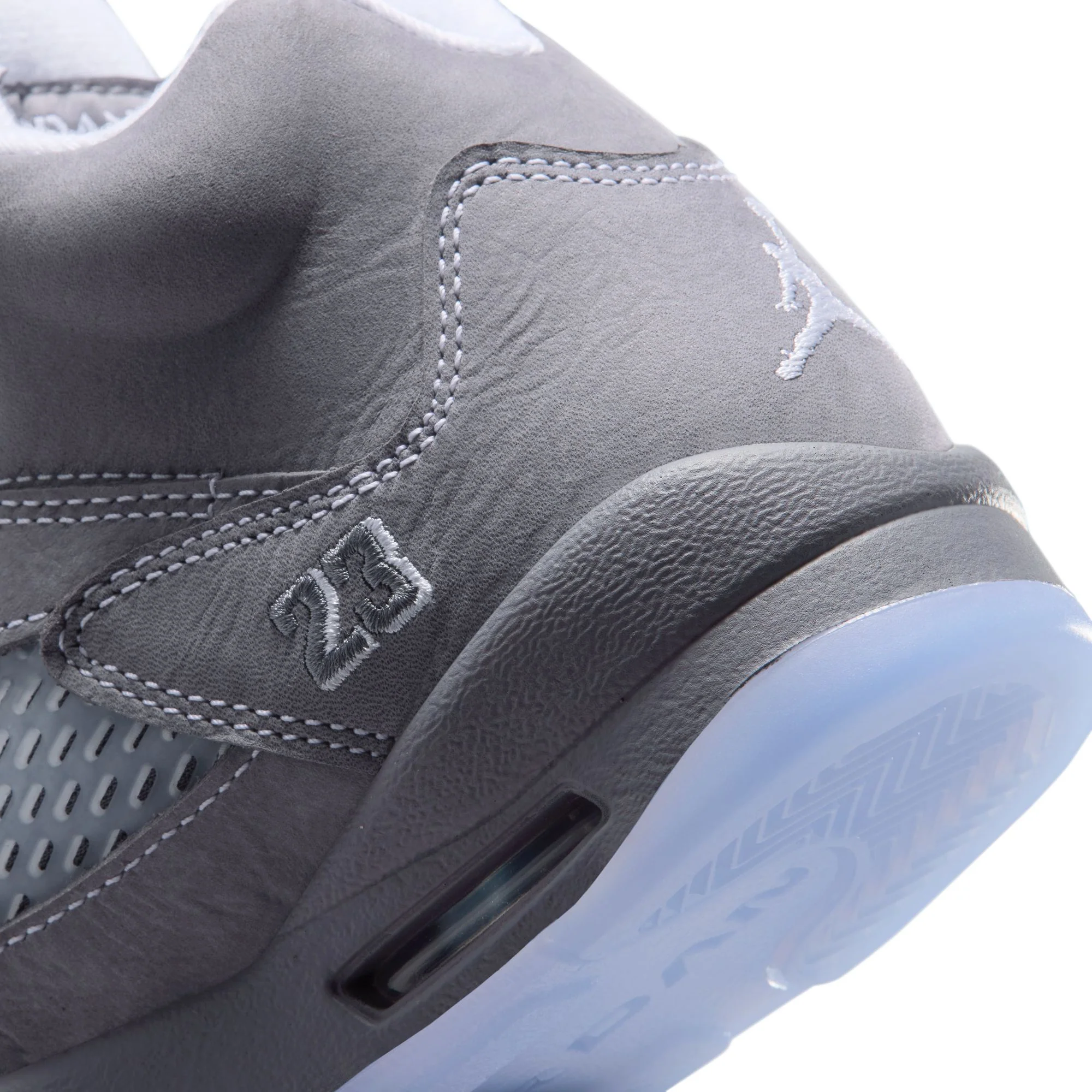 Air Jordan 5 Kids Retro "Wolf Grey" Shoes - Image 4