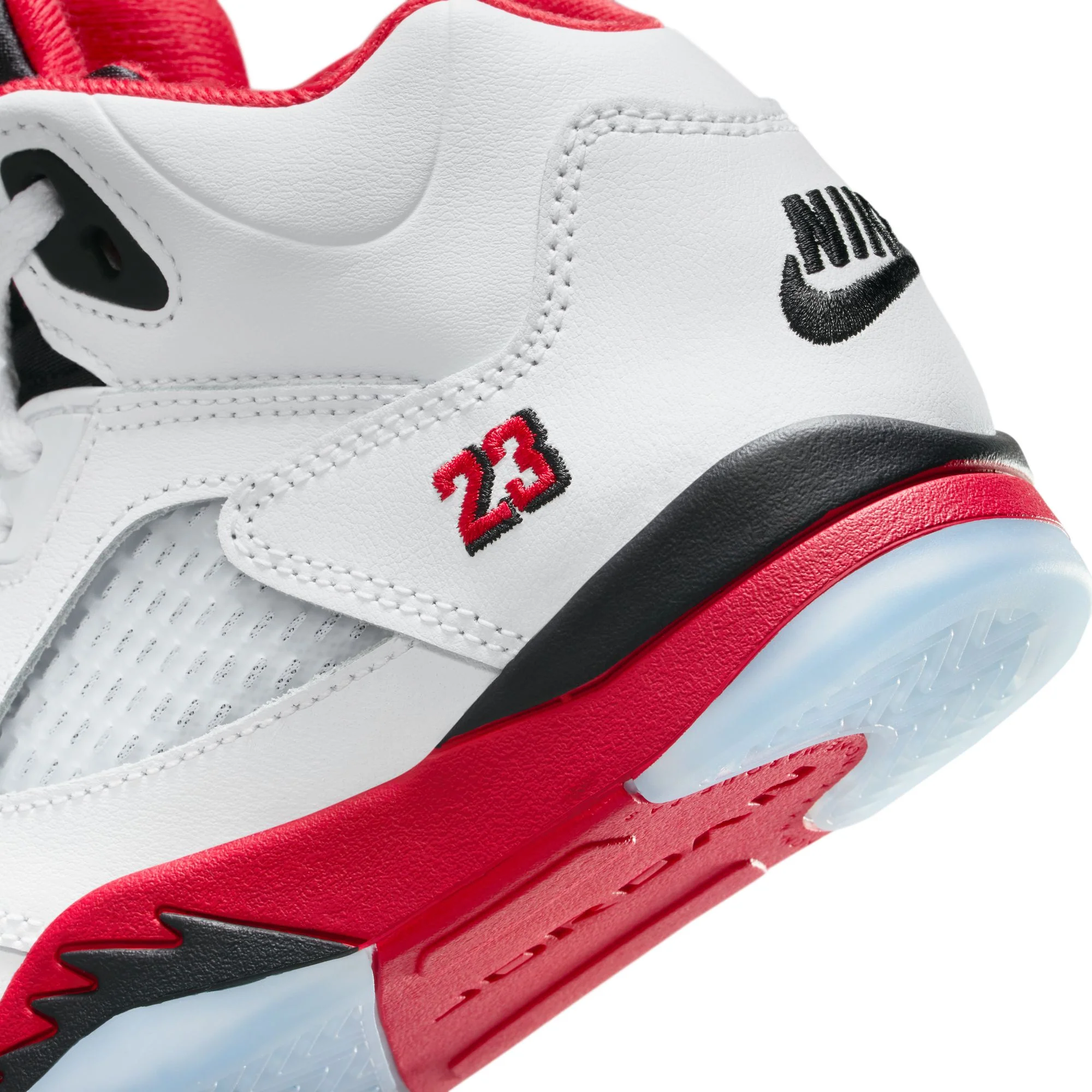 Air Jordan 5 Little Kids Retro "Fire Red" Shoes - Image 4