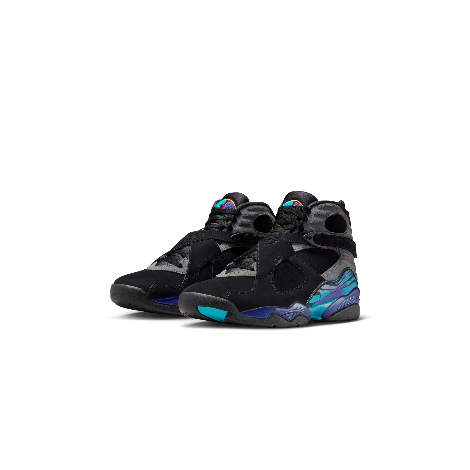 Air Jordan 8 Kids Retro "Aqua" Shoes - Image 2