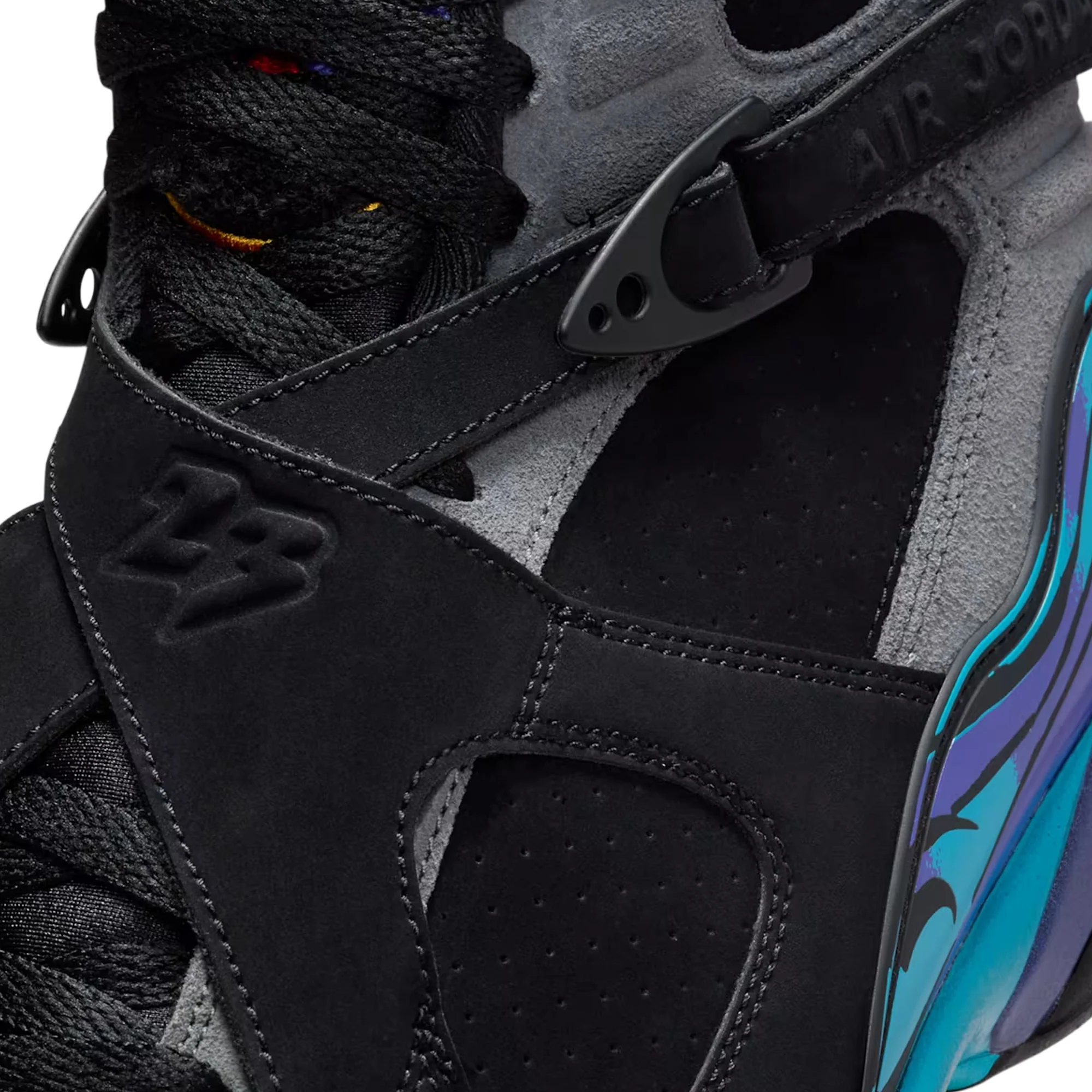 Air Jordan 8 Kids Retro "Aqua" Shoes - Image 4