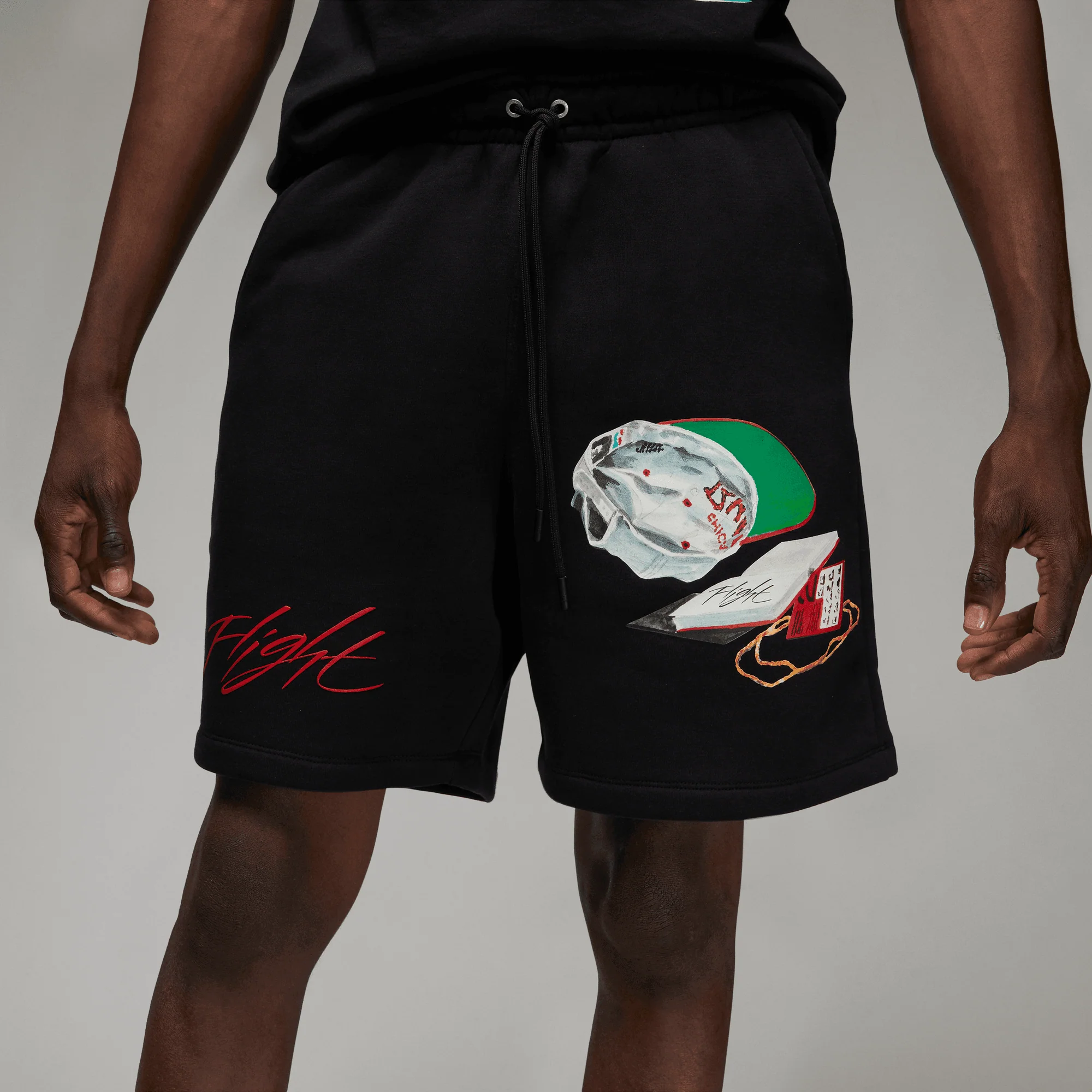 Air Jordan Artist Series By Jacob Rochester Mens Fleece Shorts - Image 4