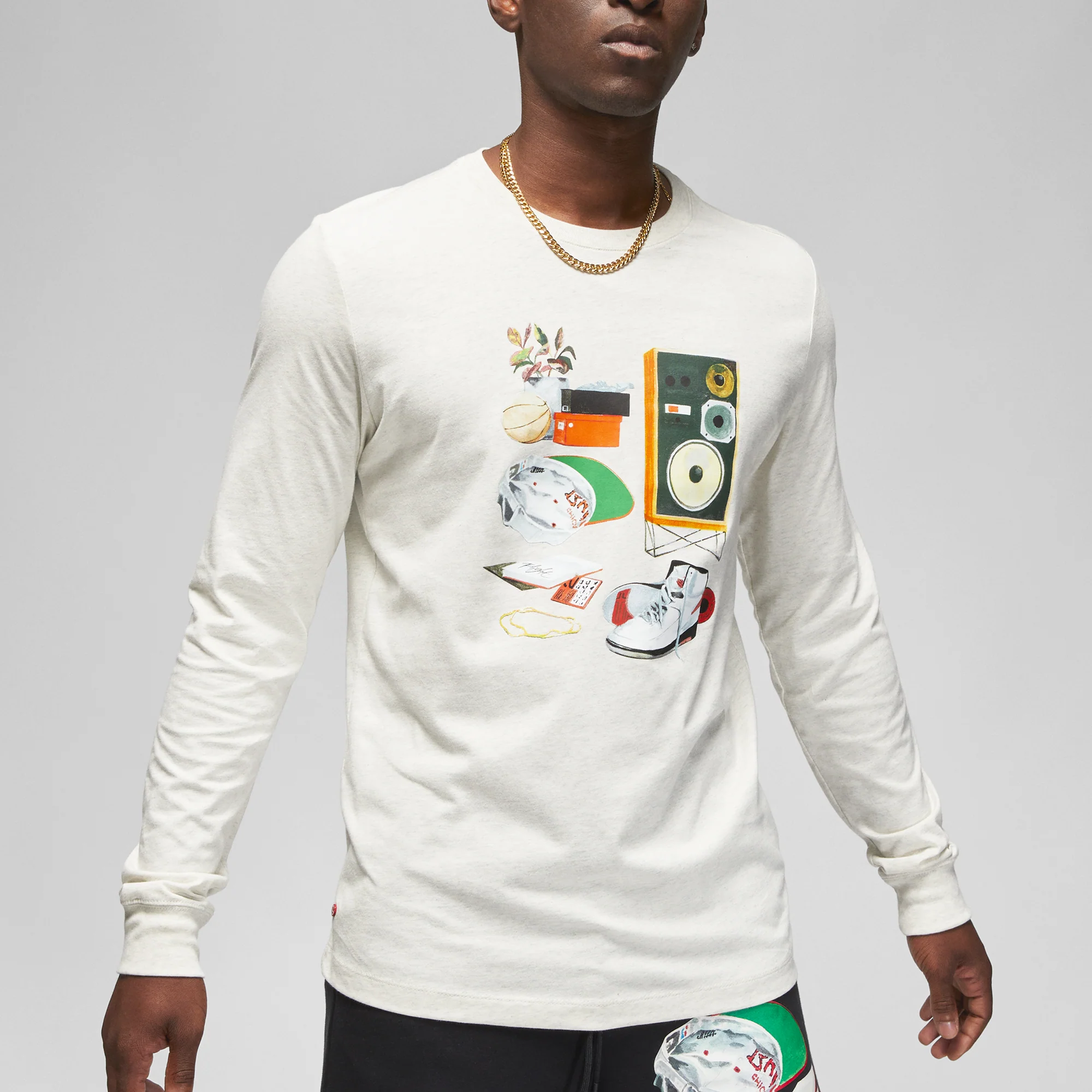 Air Jordan Artist Series By Jacob Rochester Mens LS Tee - Image 2