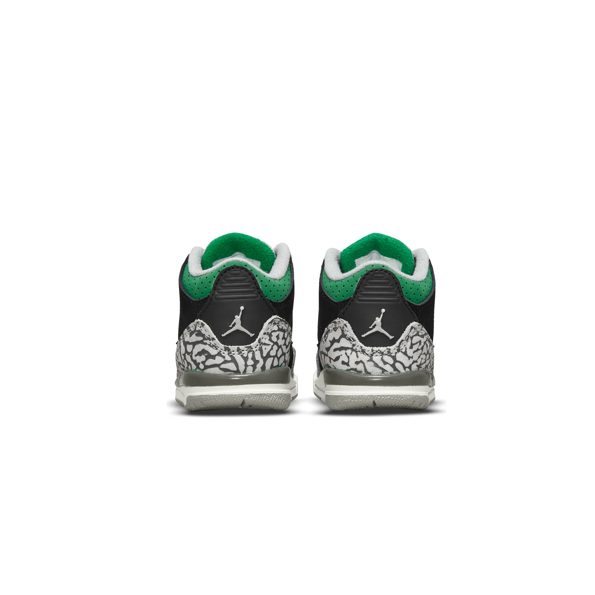 Air Jordan Infants Retro 3 TD Shoes 'Black/Pine Green' - Image 3
