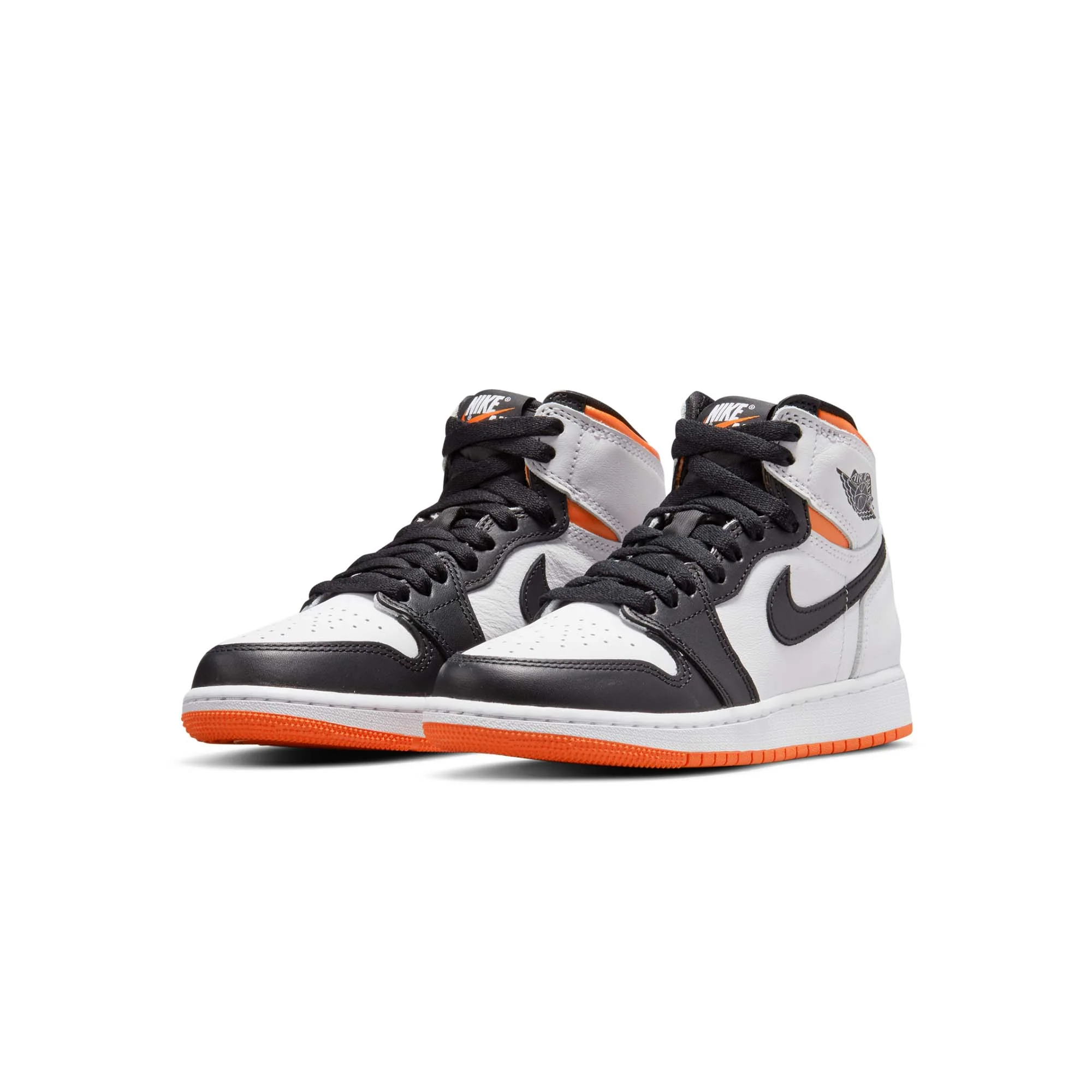 Air Jordan Kids 1 Retro High OG Electro Orange Shoes - Image 2