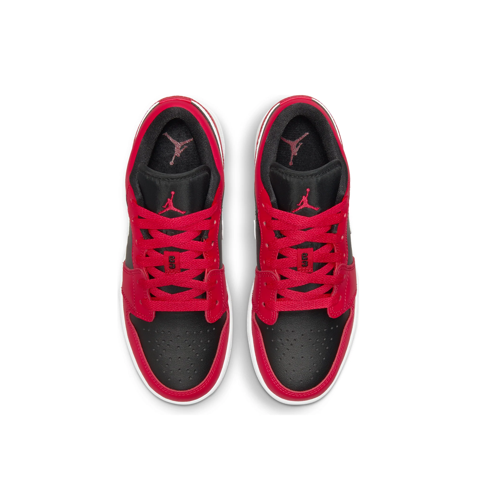 Air Jordan Kids 1 Low GS Shoes Black/White/Very Berry - Image 4