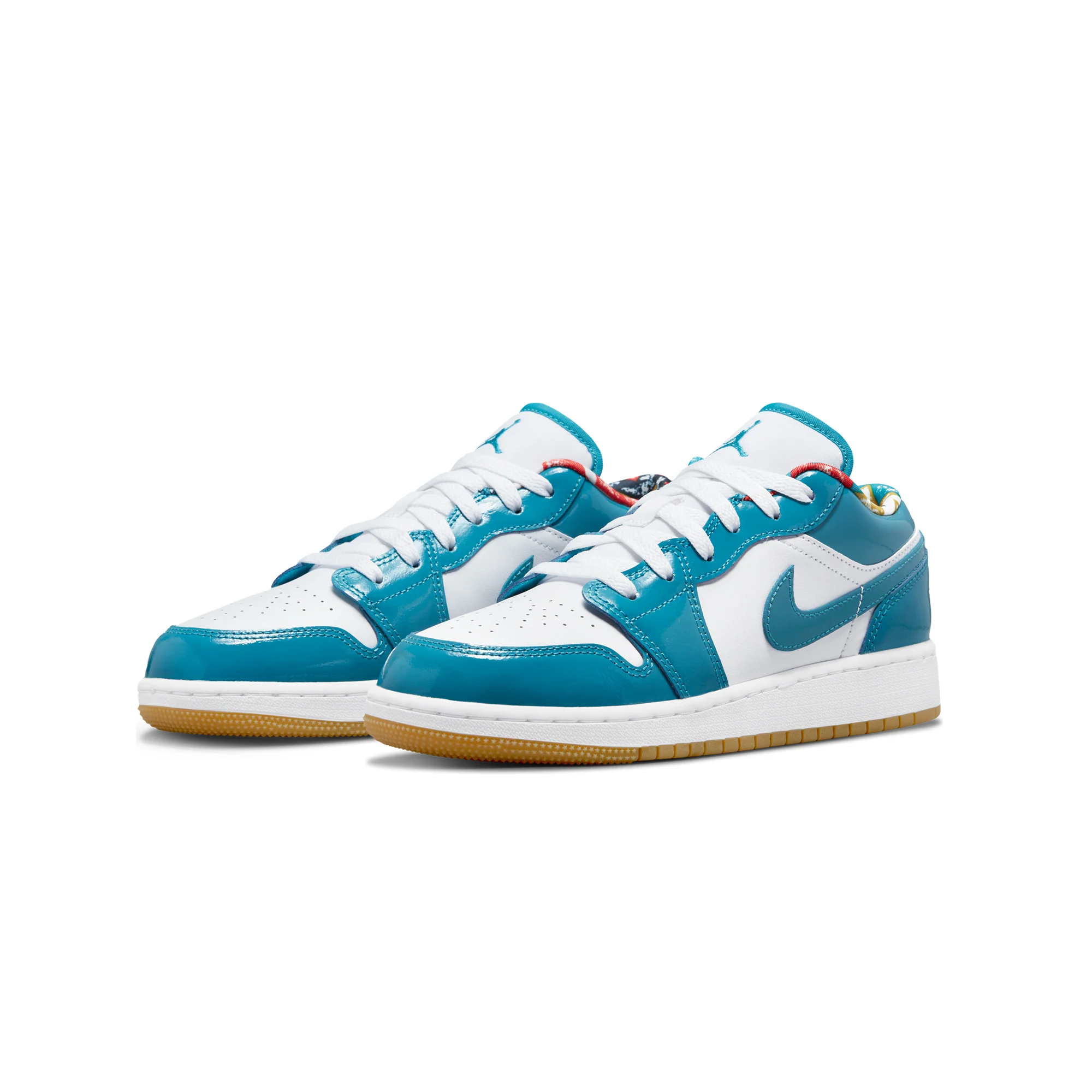 Air Jordan Kids 1 Low SE GS Shoes 'Cyber Teal' - Image 2