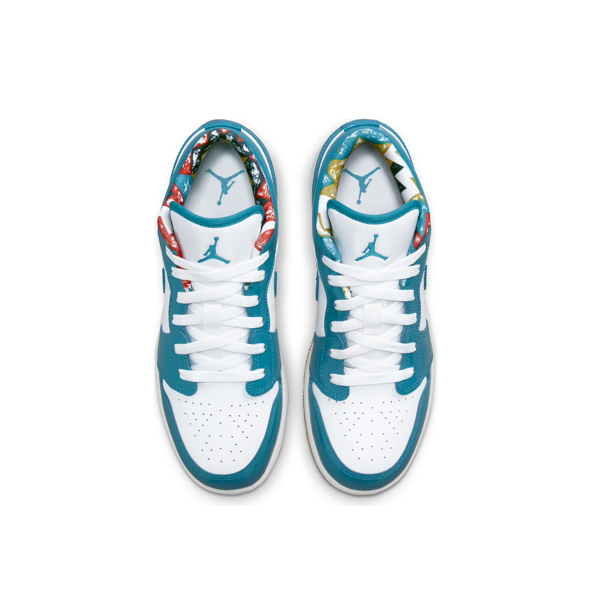 Air Jordan Kids 1 Low SE GS Shoes 'Cyber Teal' - Image 4